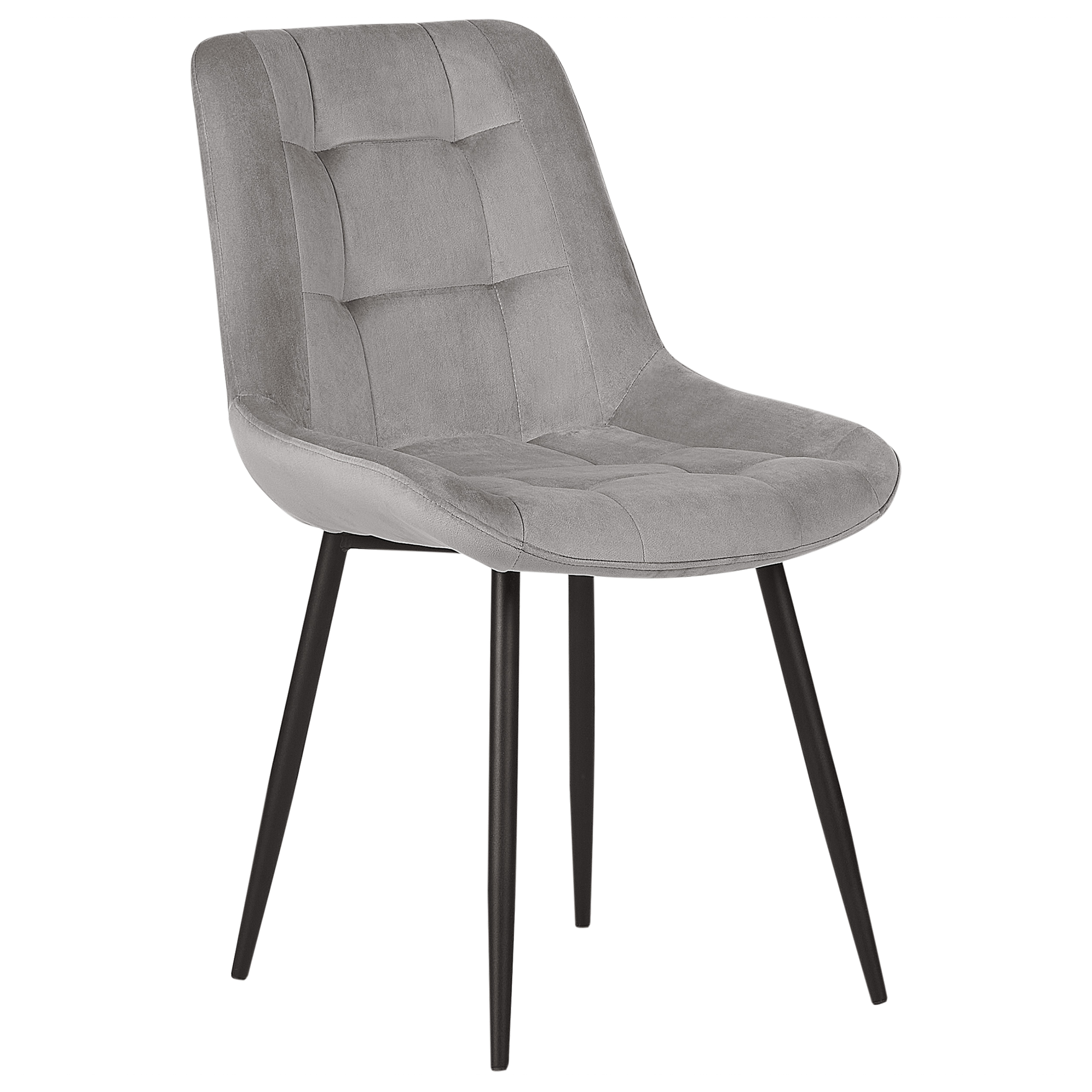 Set de 2 scaune dining MELROSE Catifea Gri deschis [4]