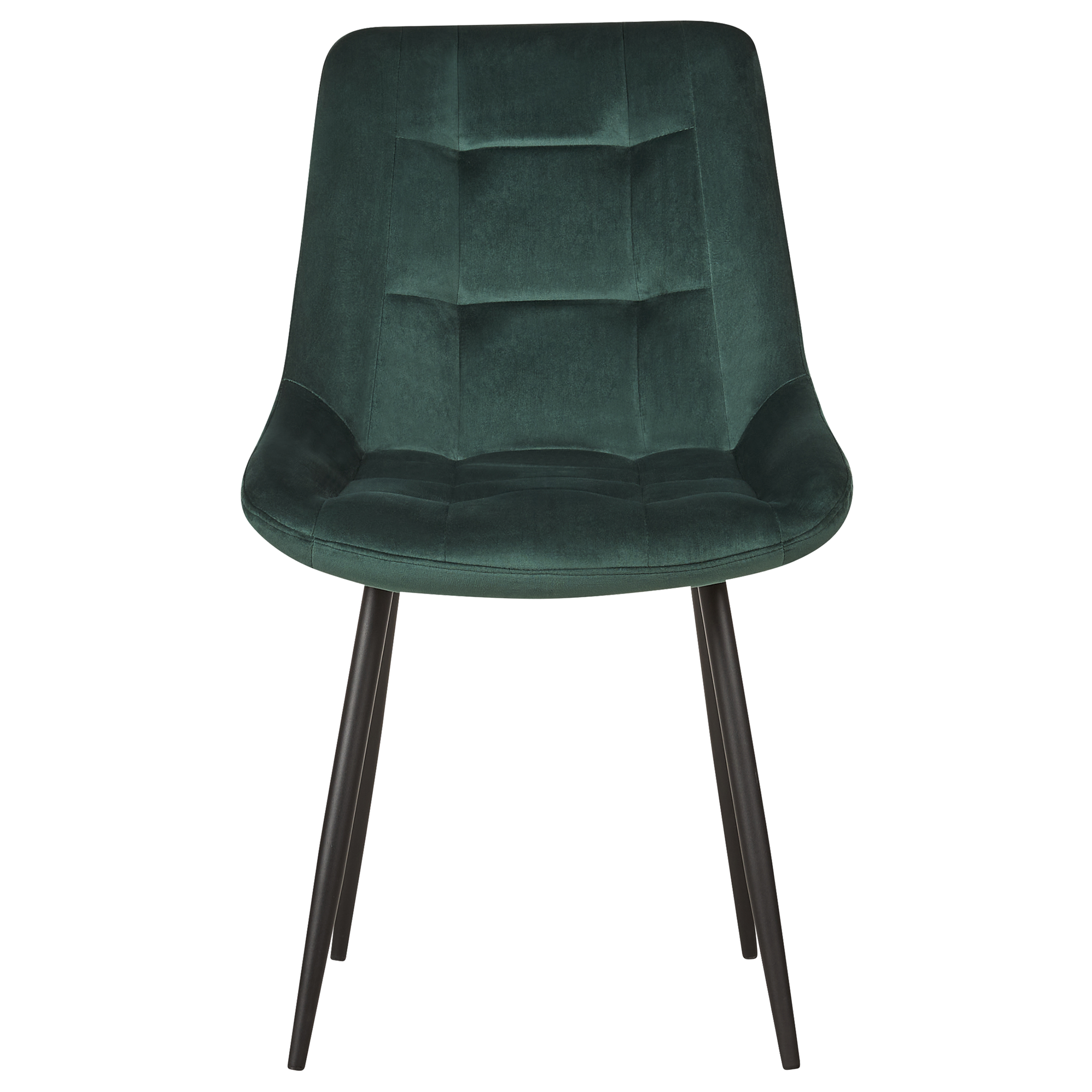 Set of 2 Dining Chairs MELROSE Velvet Dark Green [5]