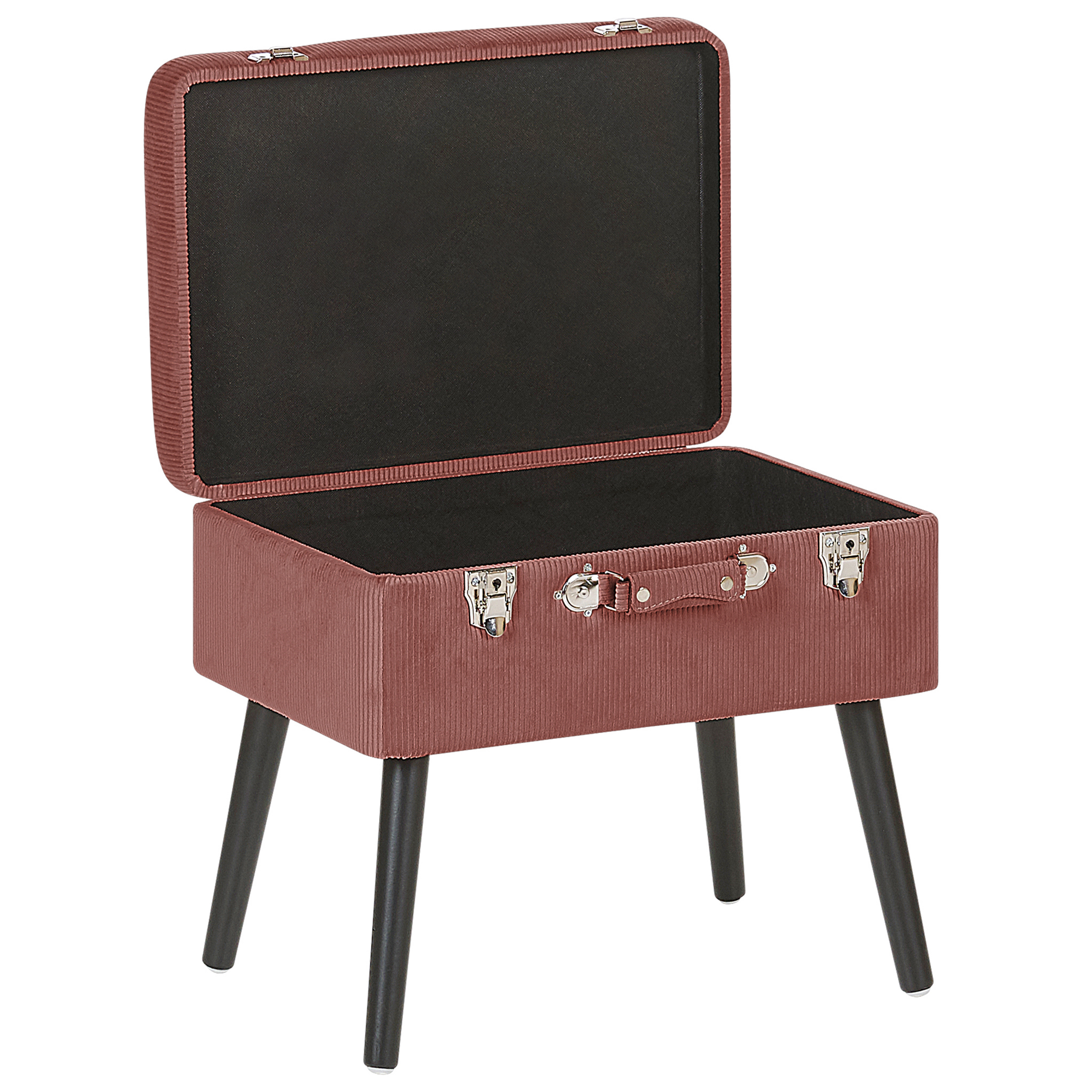 Taburet cu depozitare MALLARD Velur Roz [5]