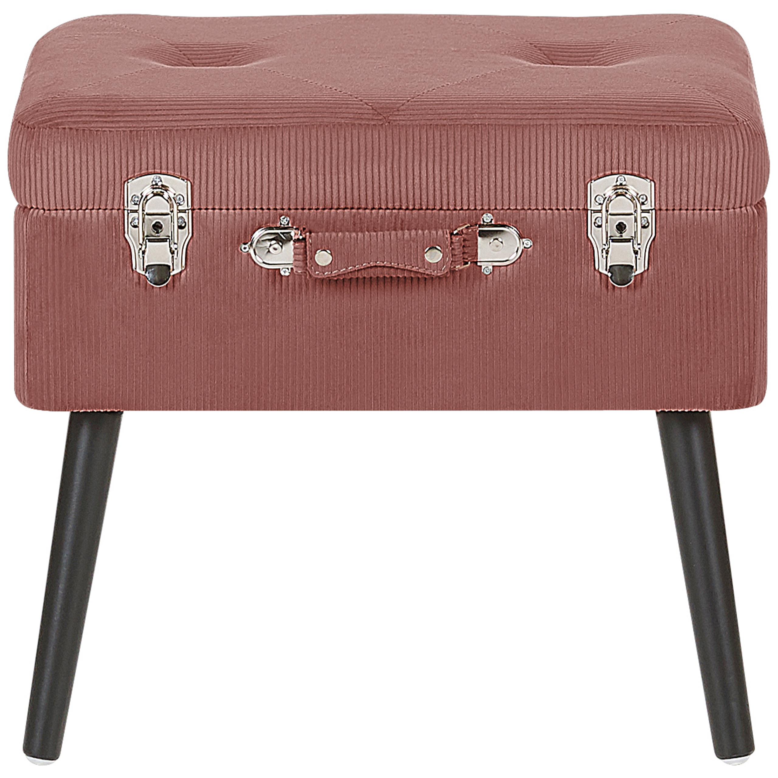 Taburet cu depozitare MALLARD Velur Roz [7]