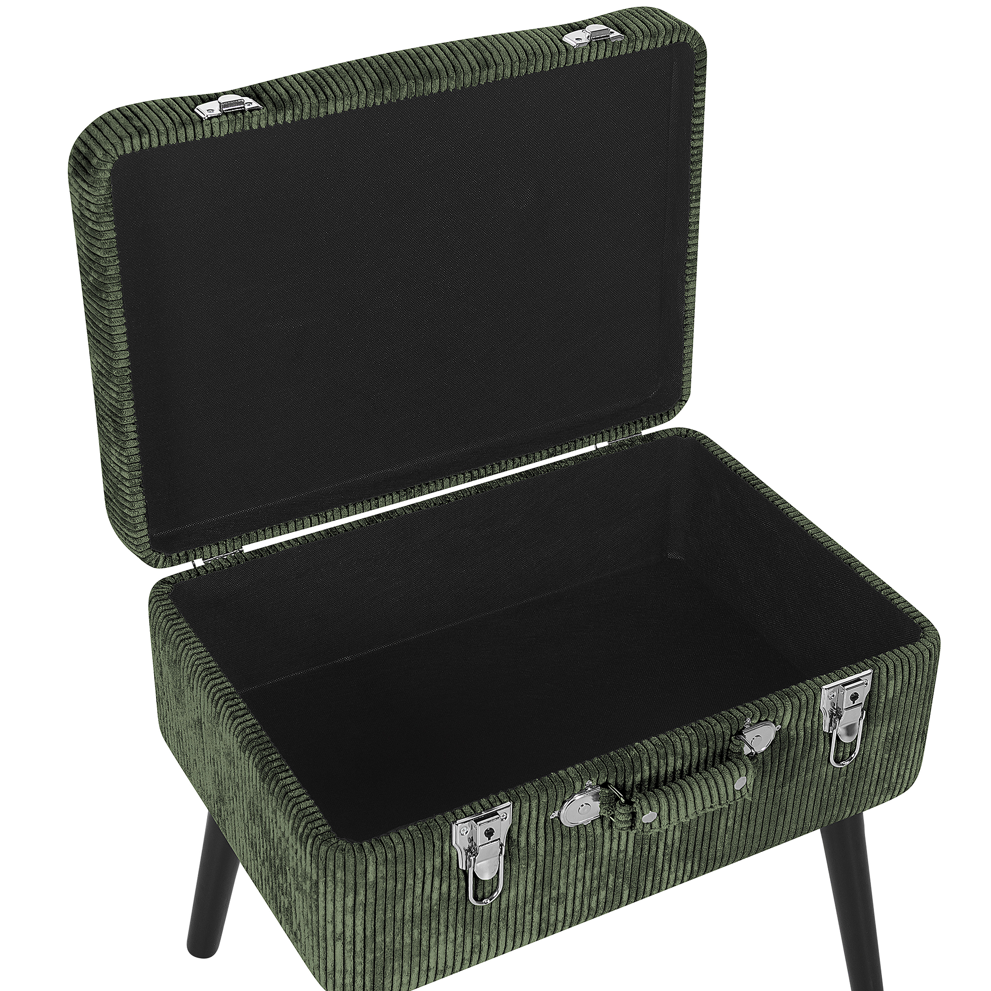 Taburet cu depozitare MALLARD Velur Verde închis [7]