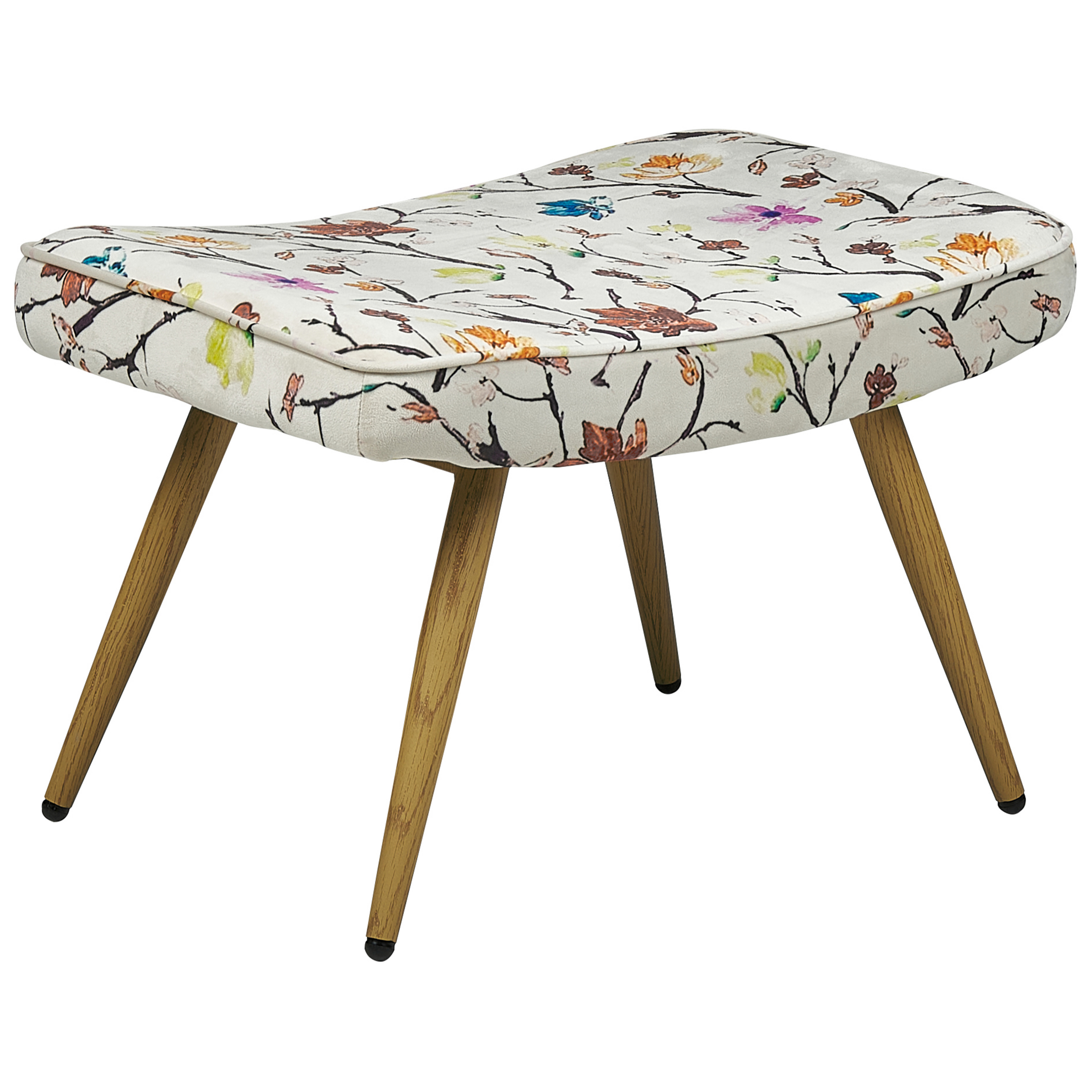 Fotoliu cu spătar înalt VEJLE cu taburet  Bej deschis [7]