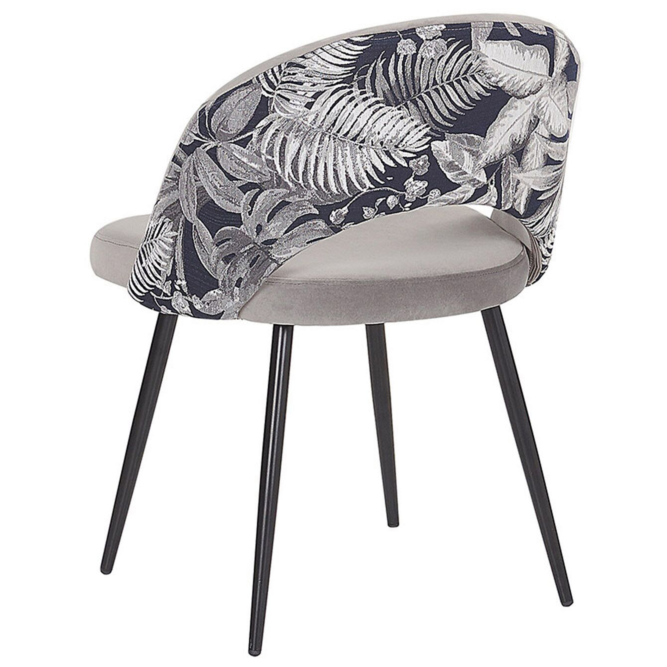 Set of 2 Dining Chairs VIVIAN Velvet Grey [5]