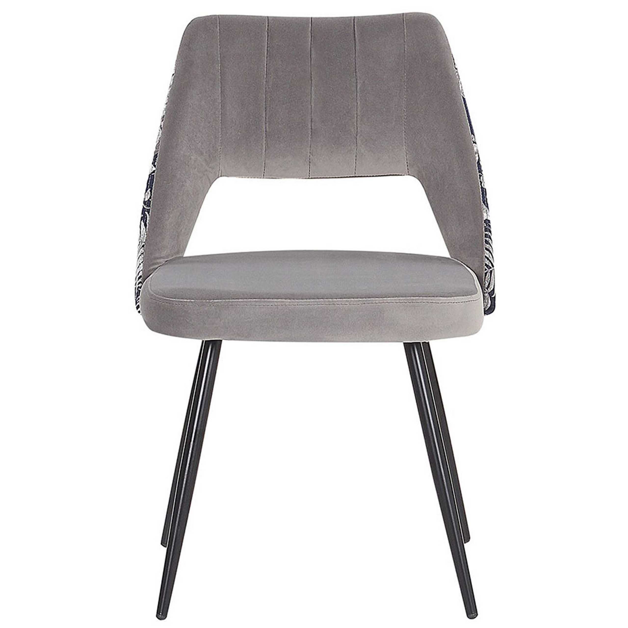 Set de 2 scaune dining ANSLEY Catifea Gri [6]