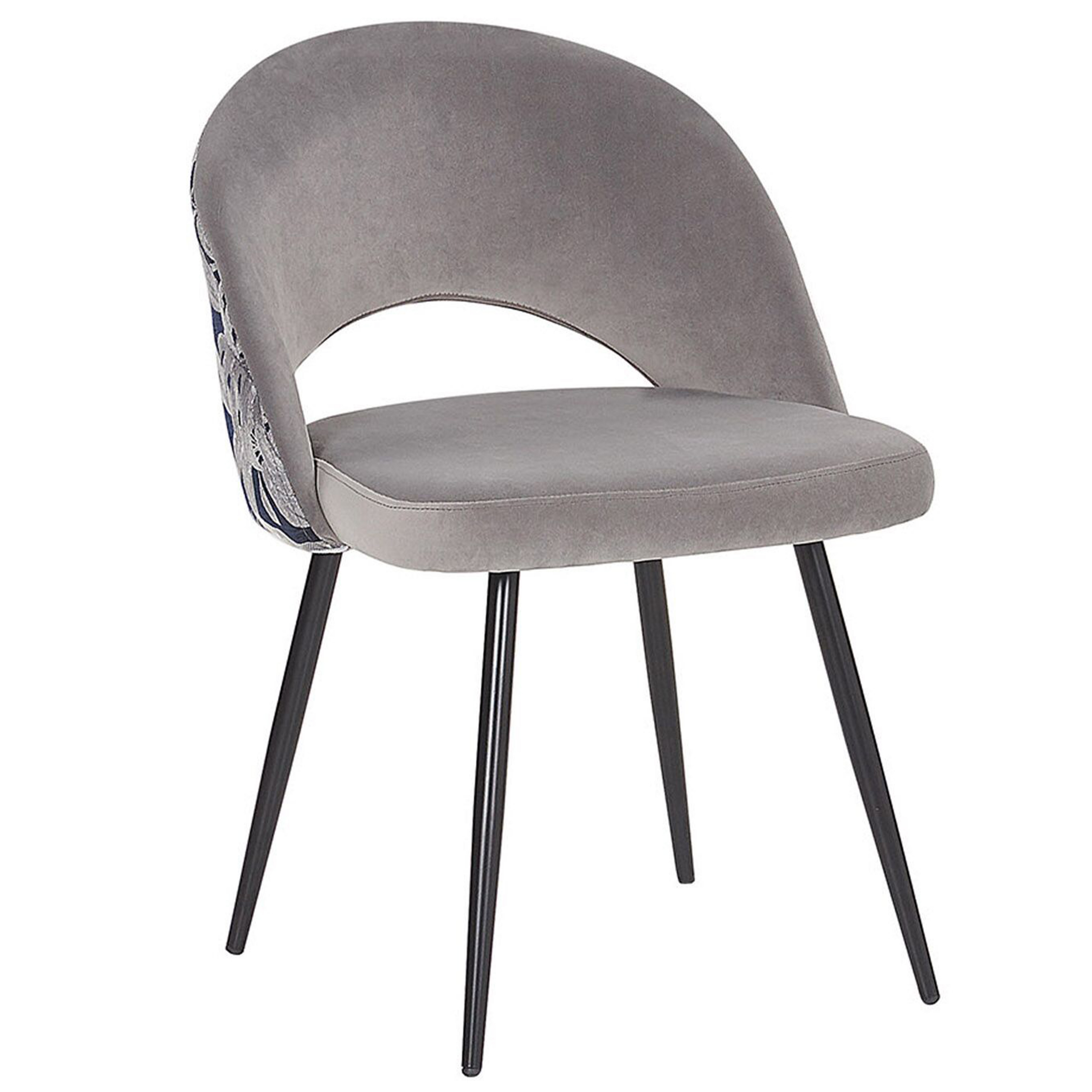 Set de 2 scaune dining VIVIAN Catifea Gri [4]