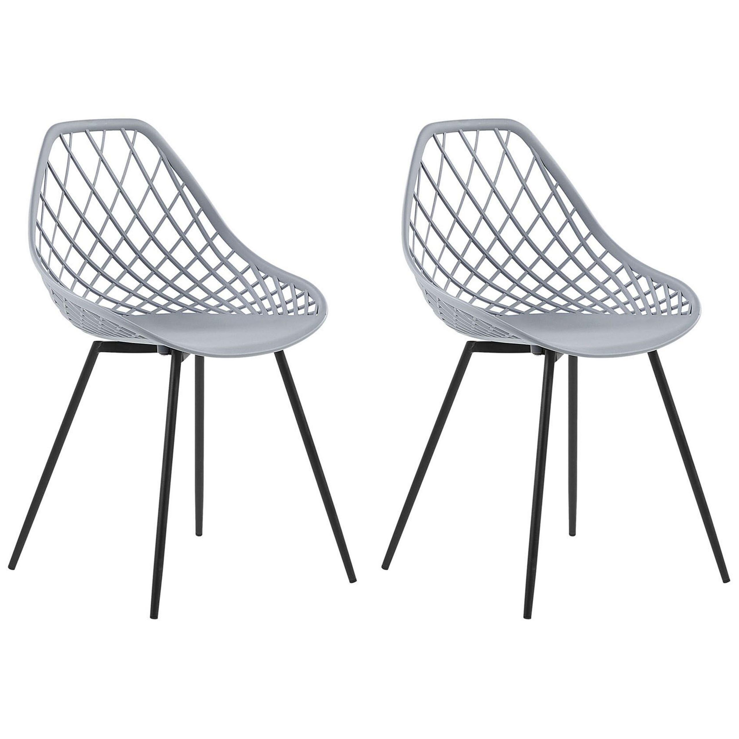 Set of 2 dining chairs CANTON Grey light [2]