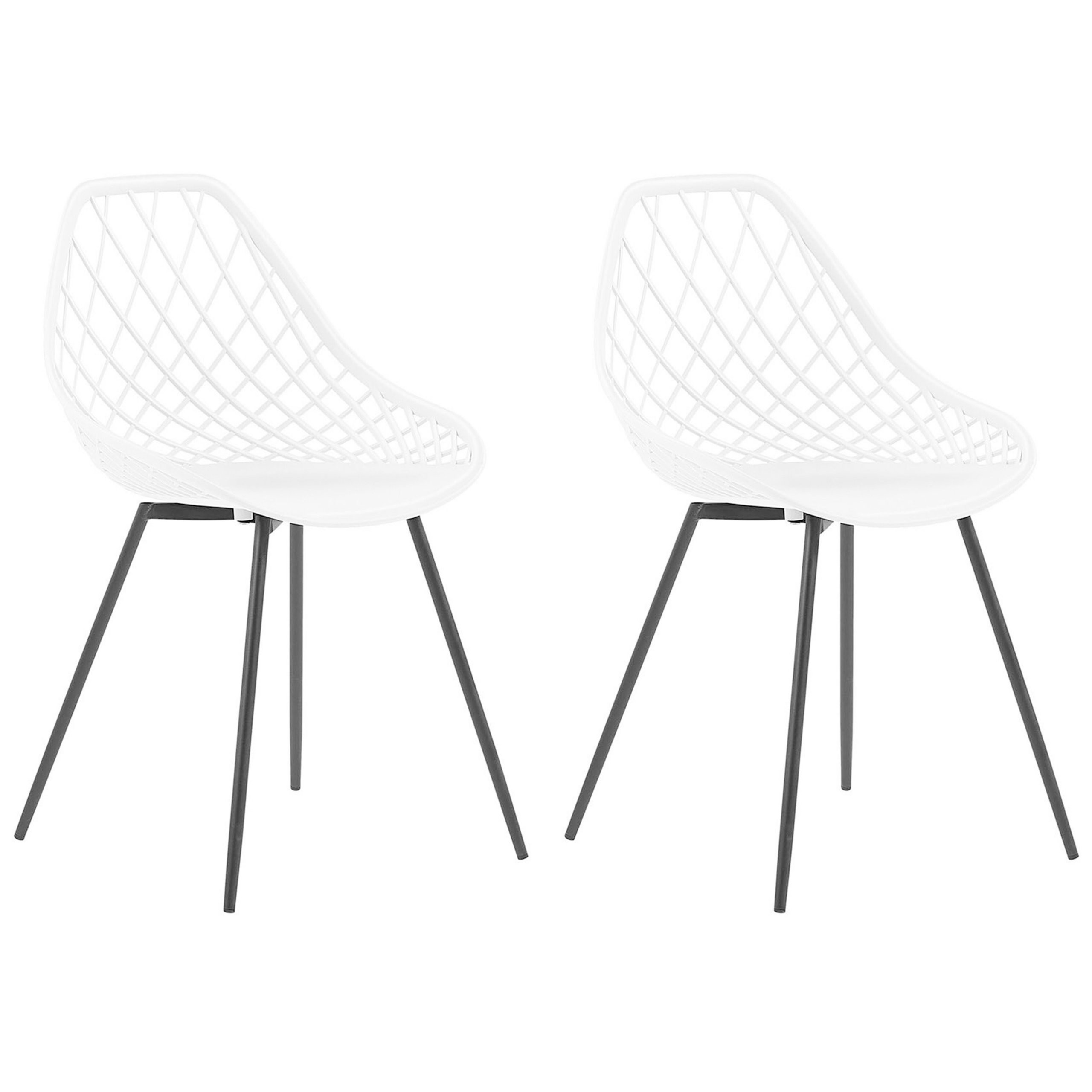 Set of 2 Dining Chairs CANTON White [2]