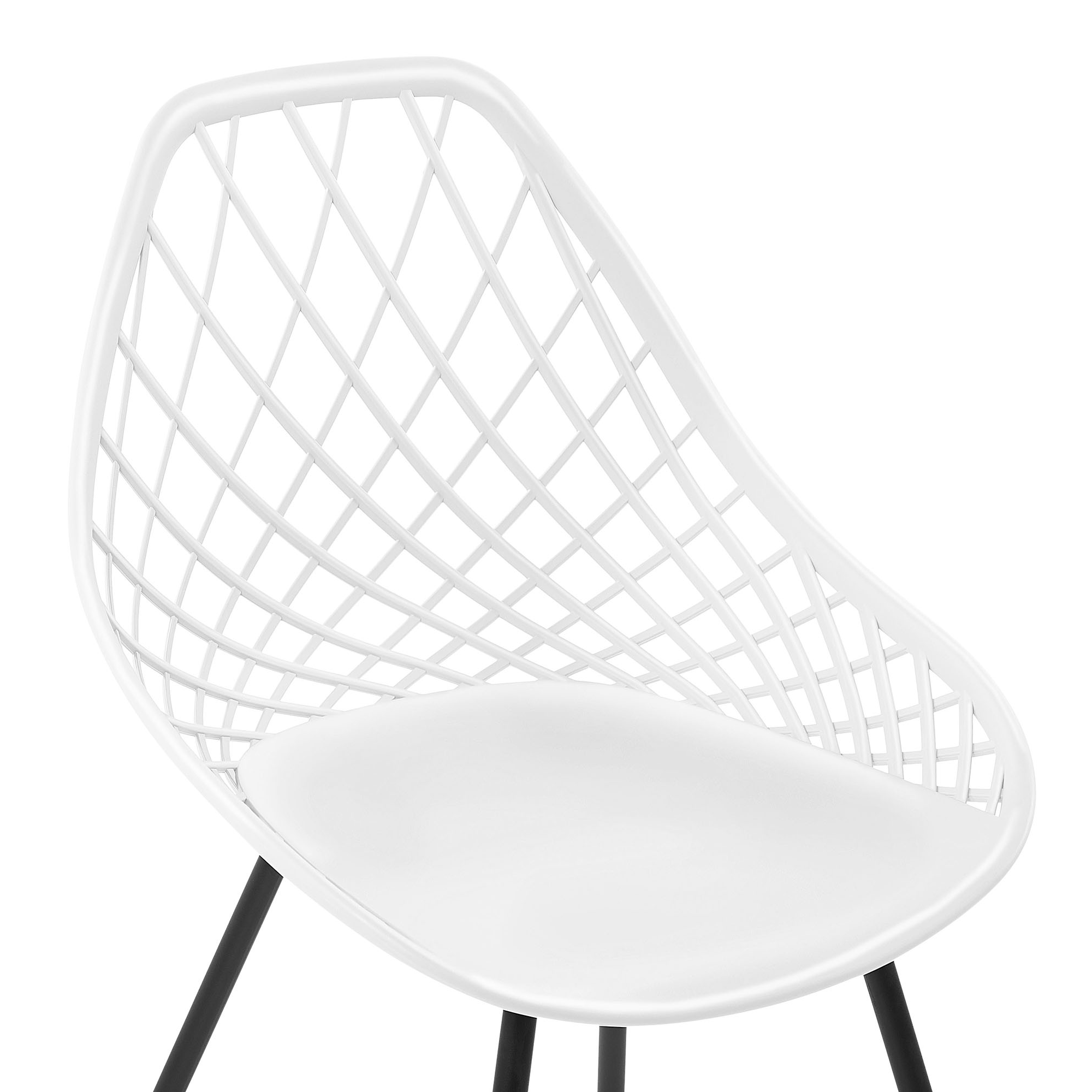 Set of 2 Dining Chairs CANTON White [7]