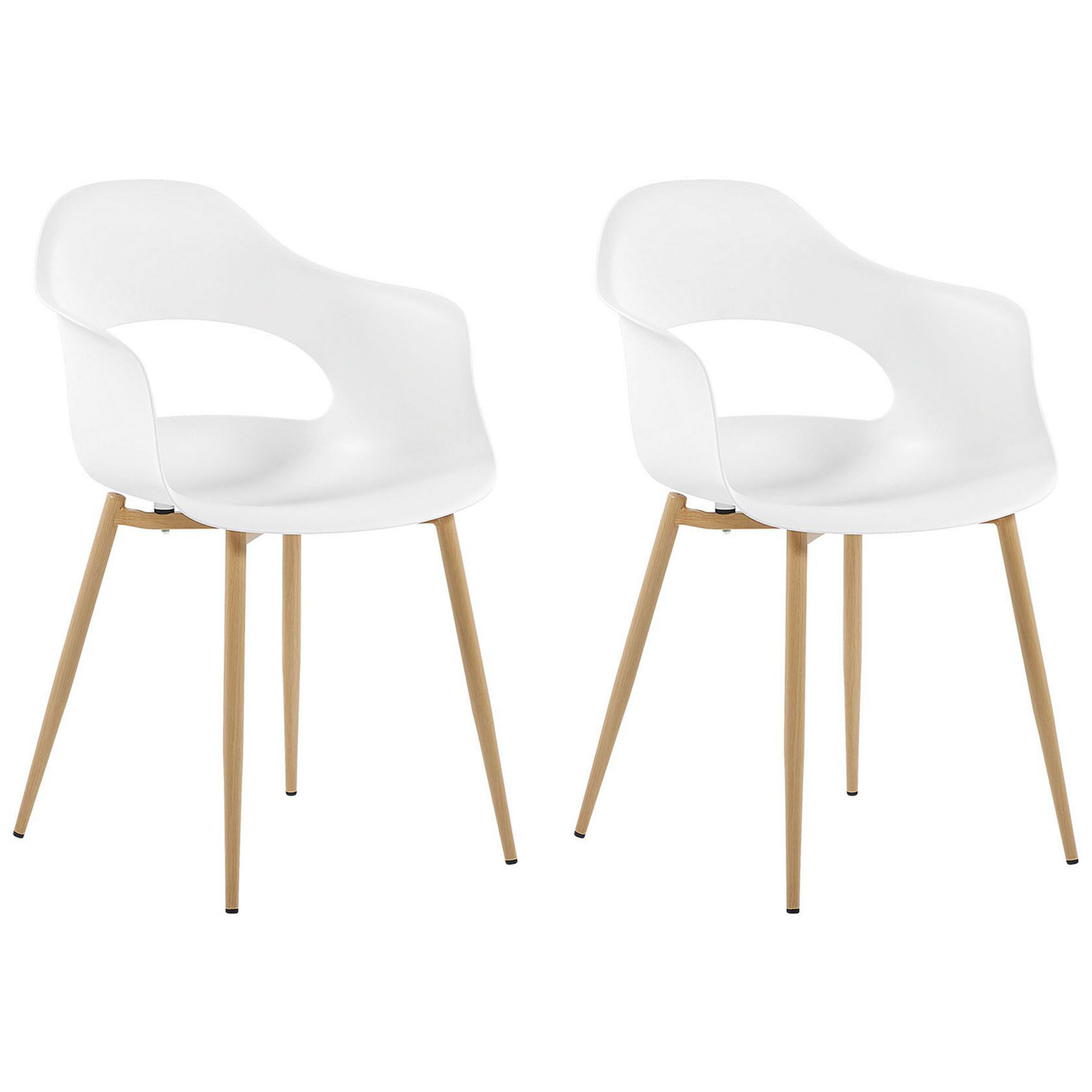 Set of 2 Dining Chairs UTICA White [1]