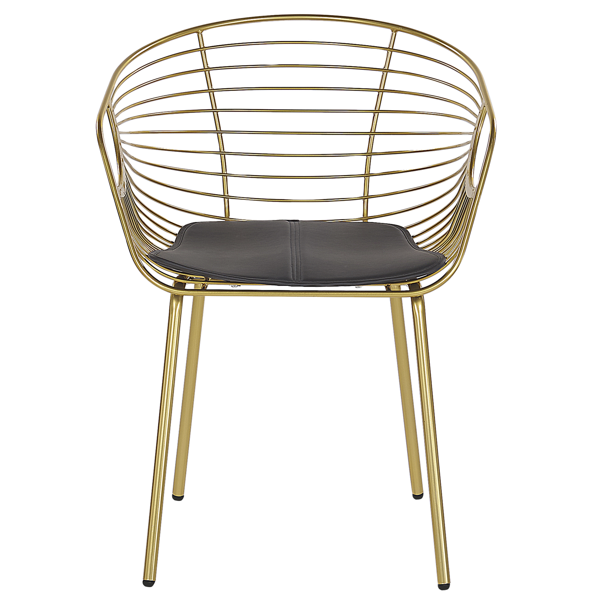 Set de 2 scaune dining HOBACK Metal Auriu [4]