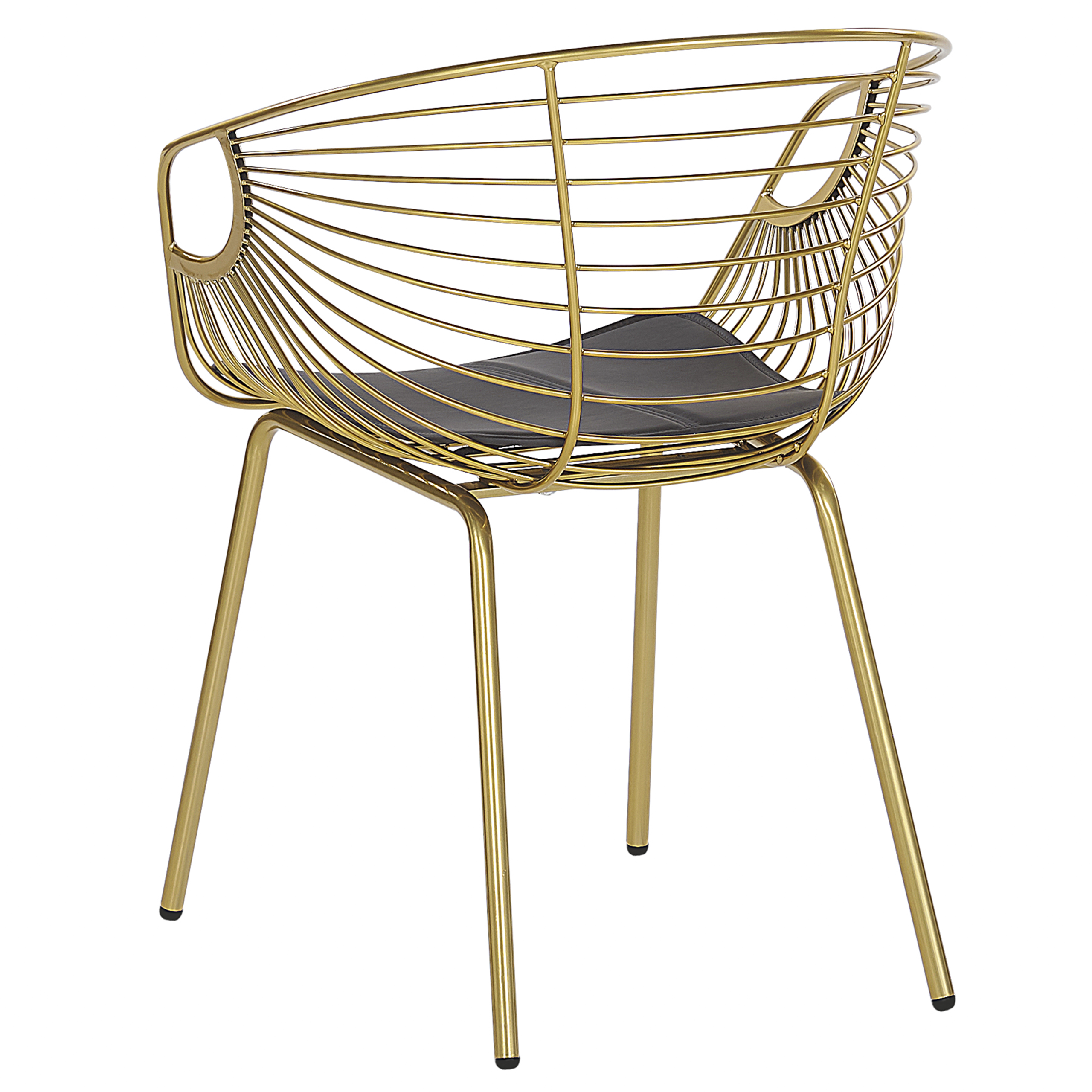 Set de 2 scaune dining HOBACK Metal Auriu [6]