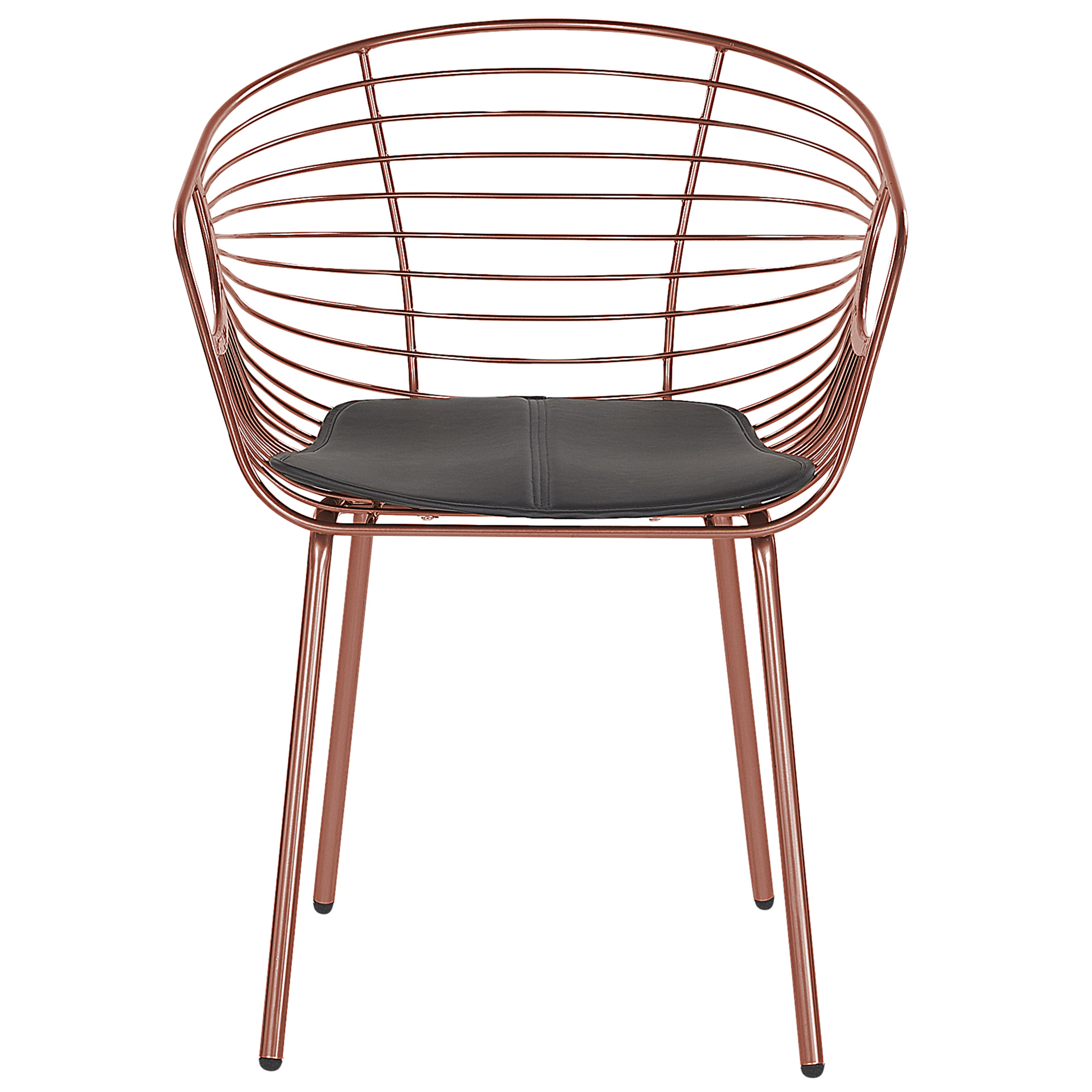 Set of 2 dining chairs HOBACK Copper Metal [4]