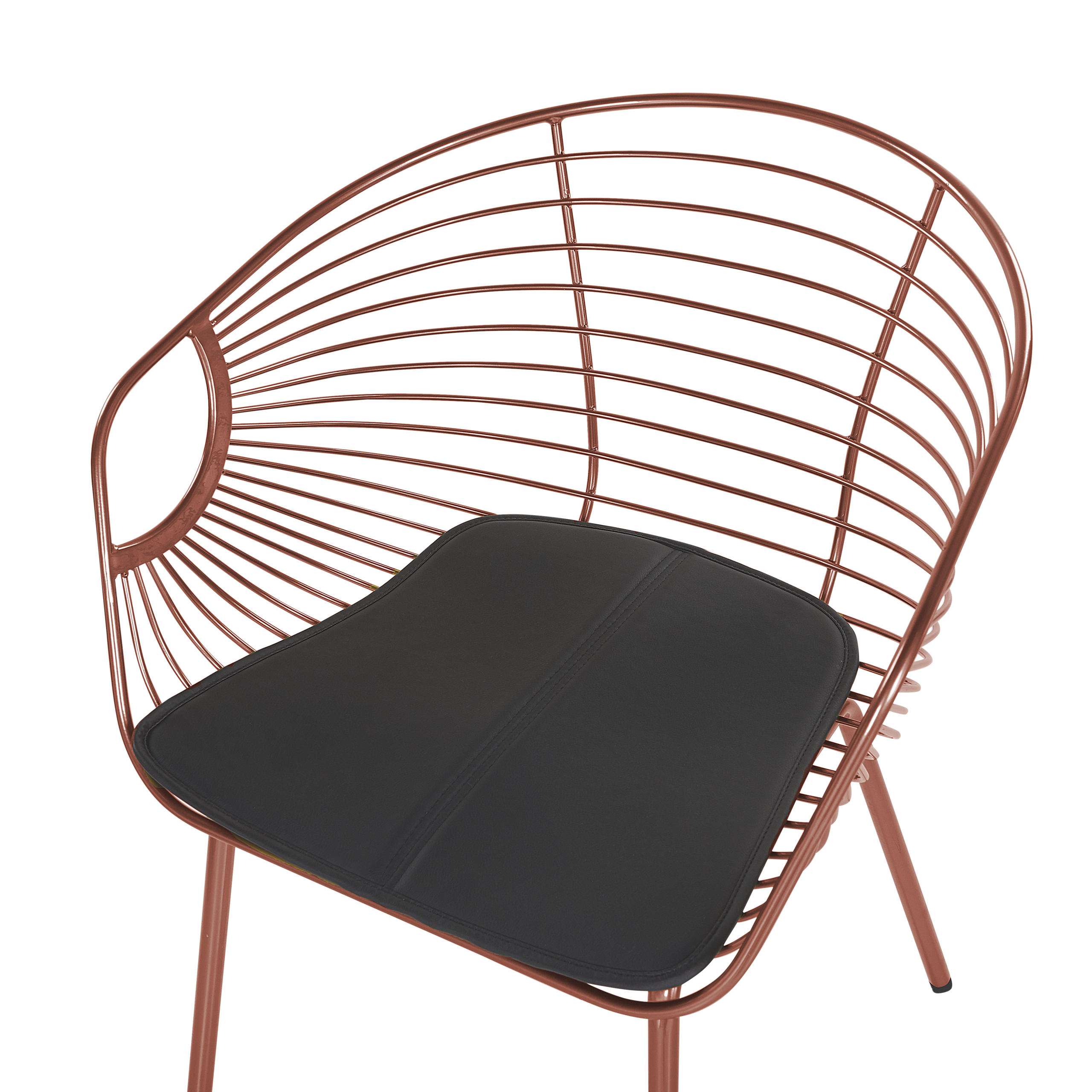 Set of 2 dining chairs HOBACK Copper Metal [7]