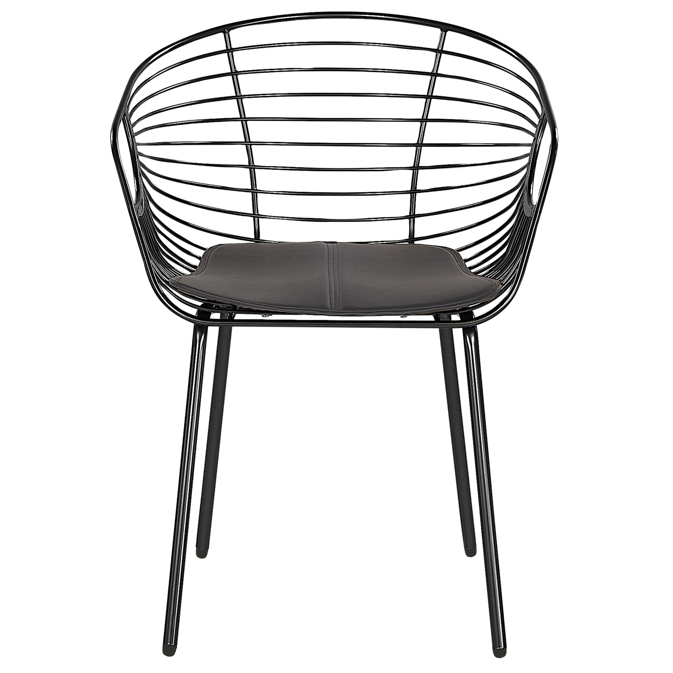 Set of 2 dining chairs HOBACK Metal Black [4]