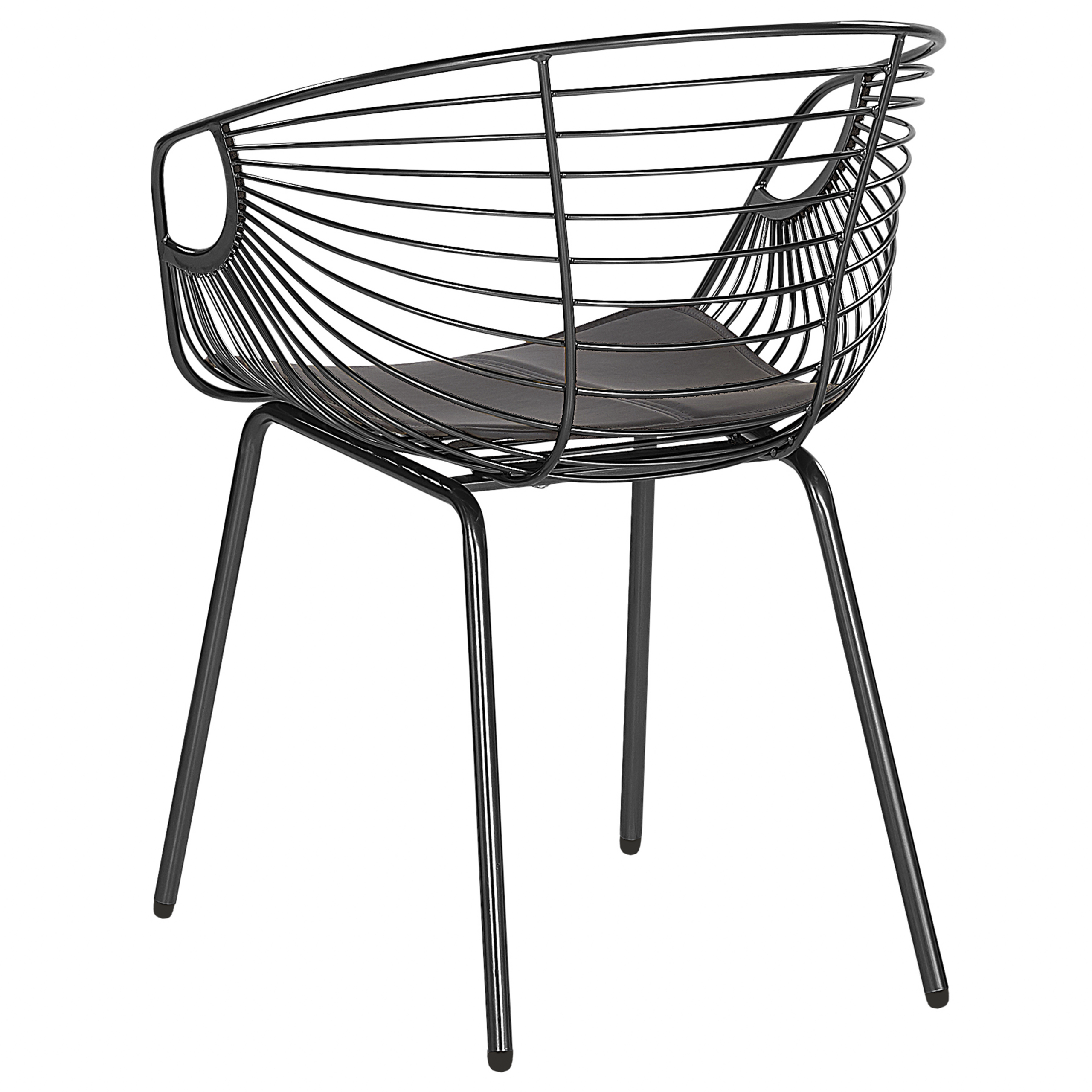 Set of 2 dining chairs HOBACK Metal Black [6]