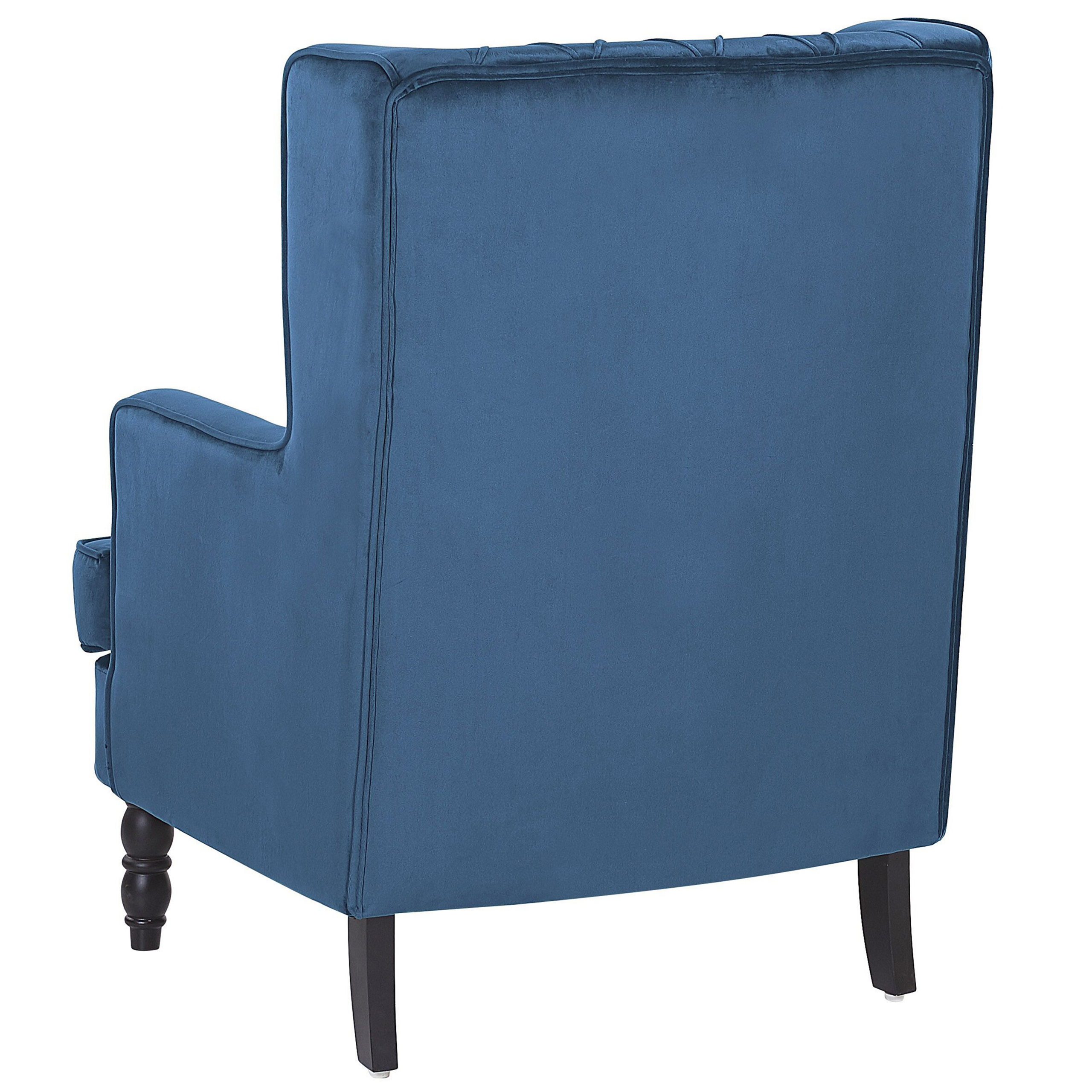SANDSET armchair with Velvet stool Dark blue [6]