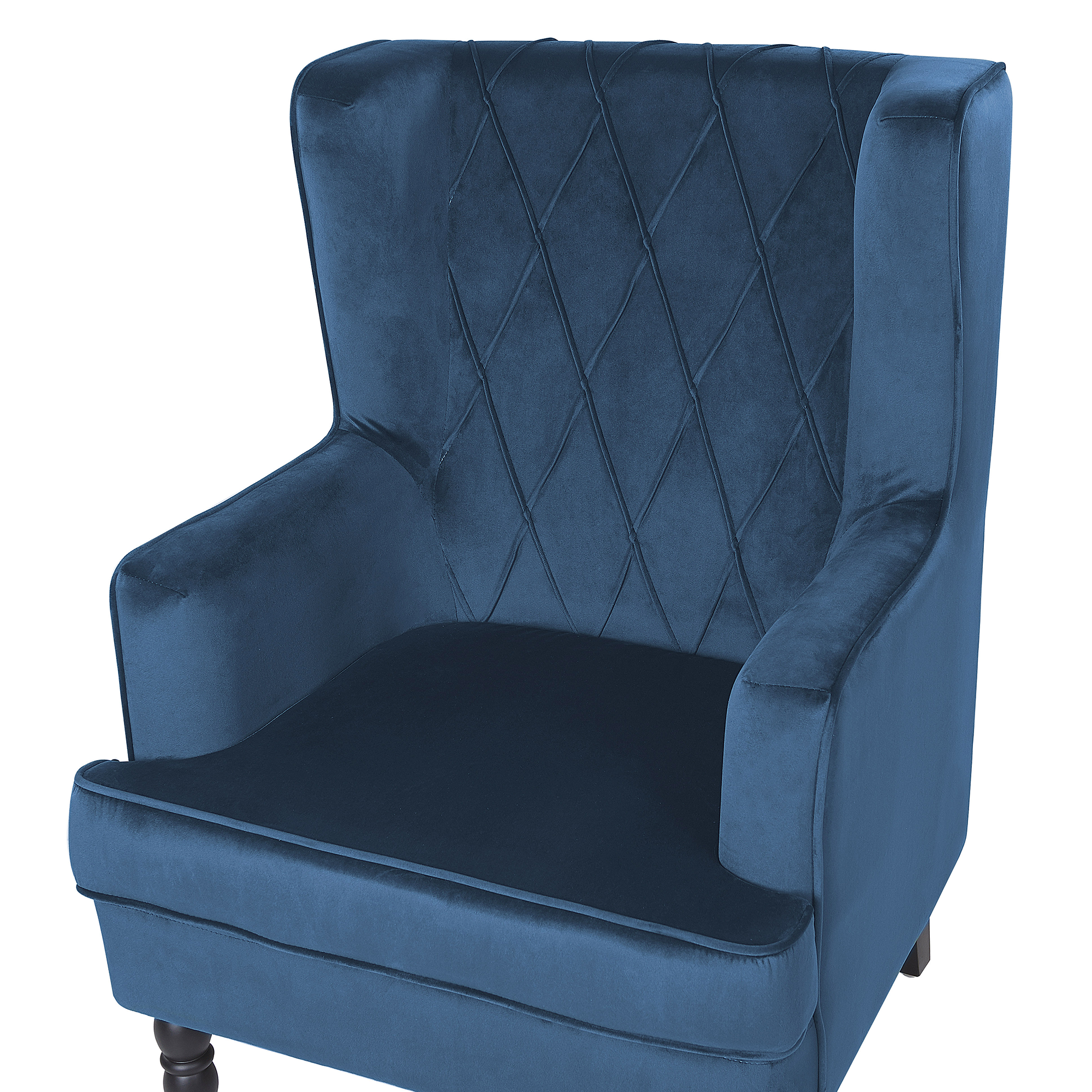 SANDSET armchair with Velvet stool Dark blue [7]