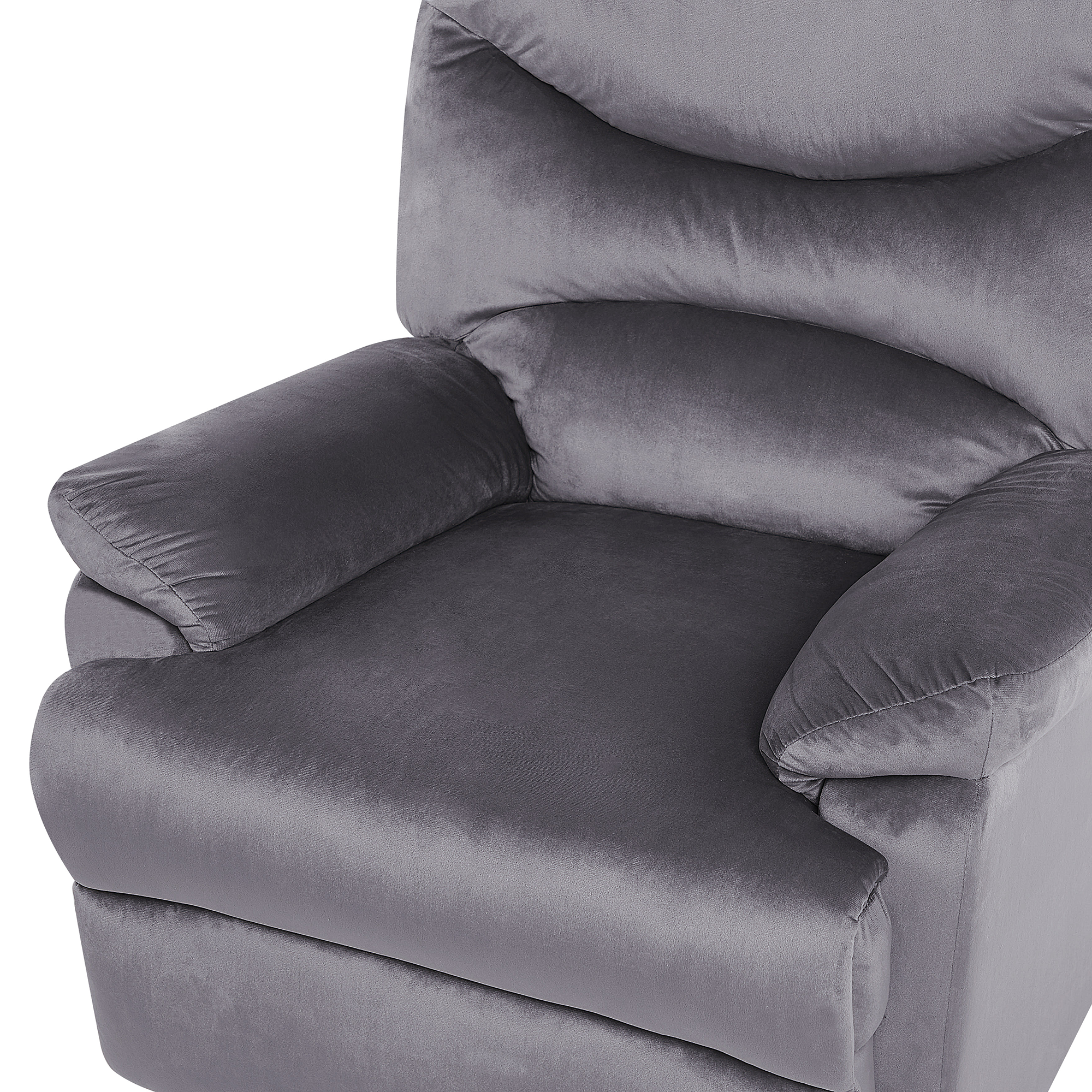 Fotoliu cu recliner ESLOV Suport pentru picioare retractabil Catifea Gri [7]