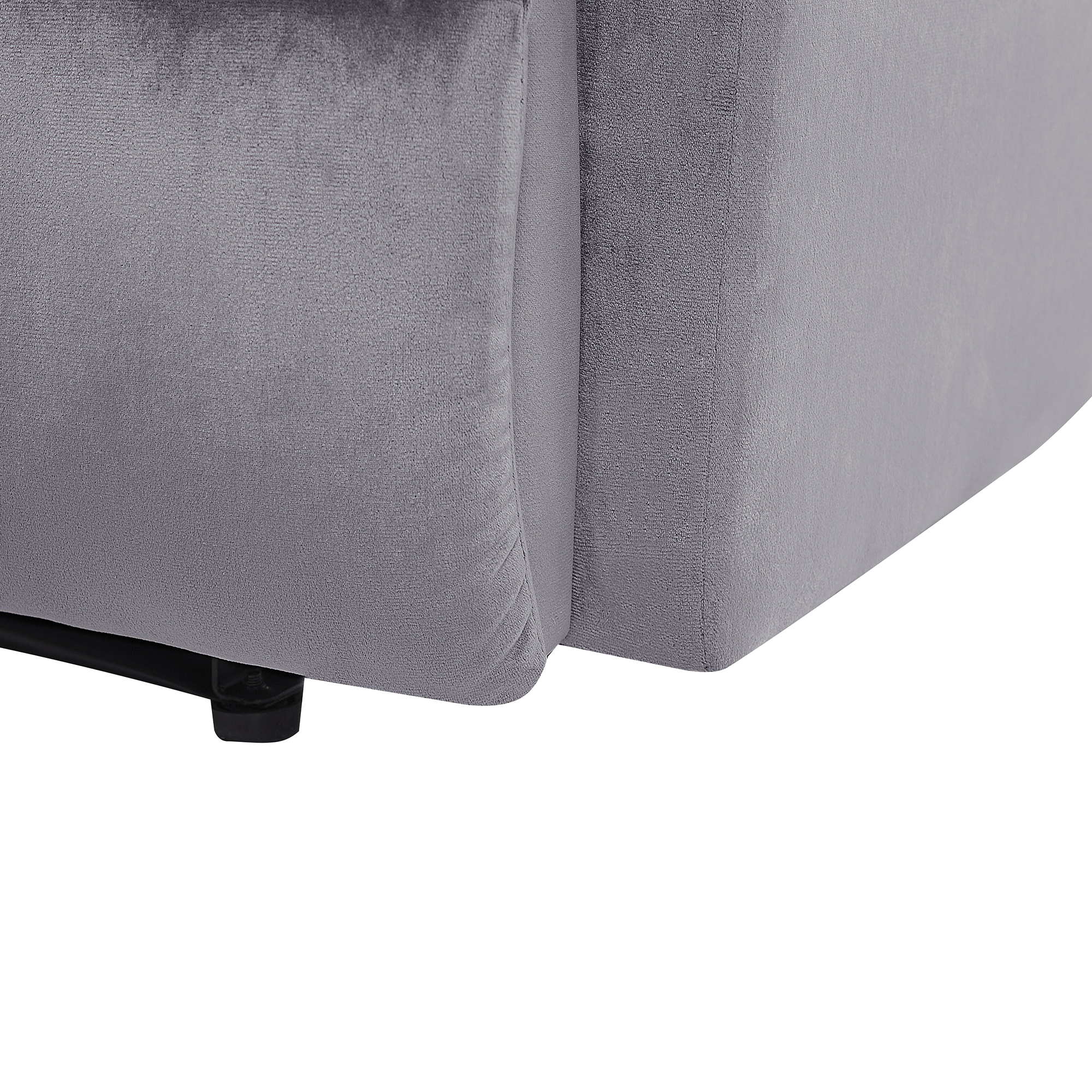 Fotoliu cu recliner ESLOV Suport pentru picioare retractabil Catifea Gri [9]