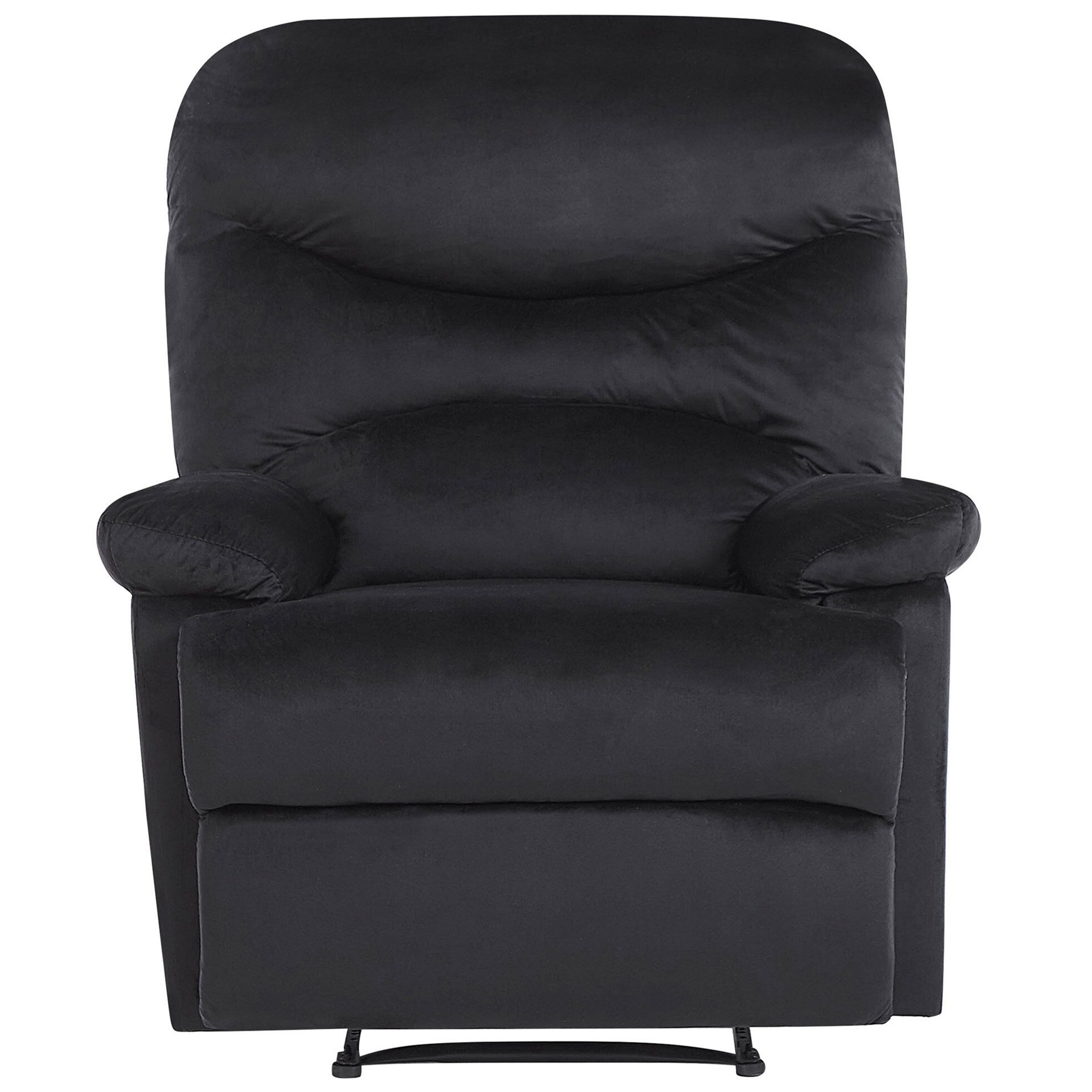 ESLOV reclining armchair Retractable footrest Velvet Black [4]