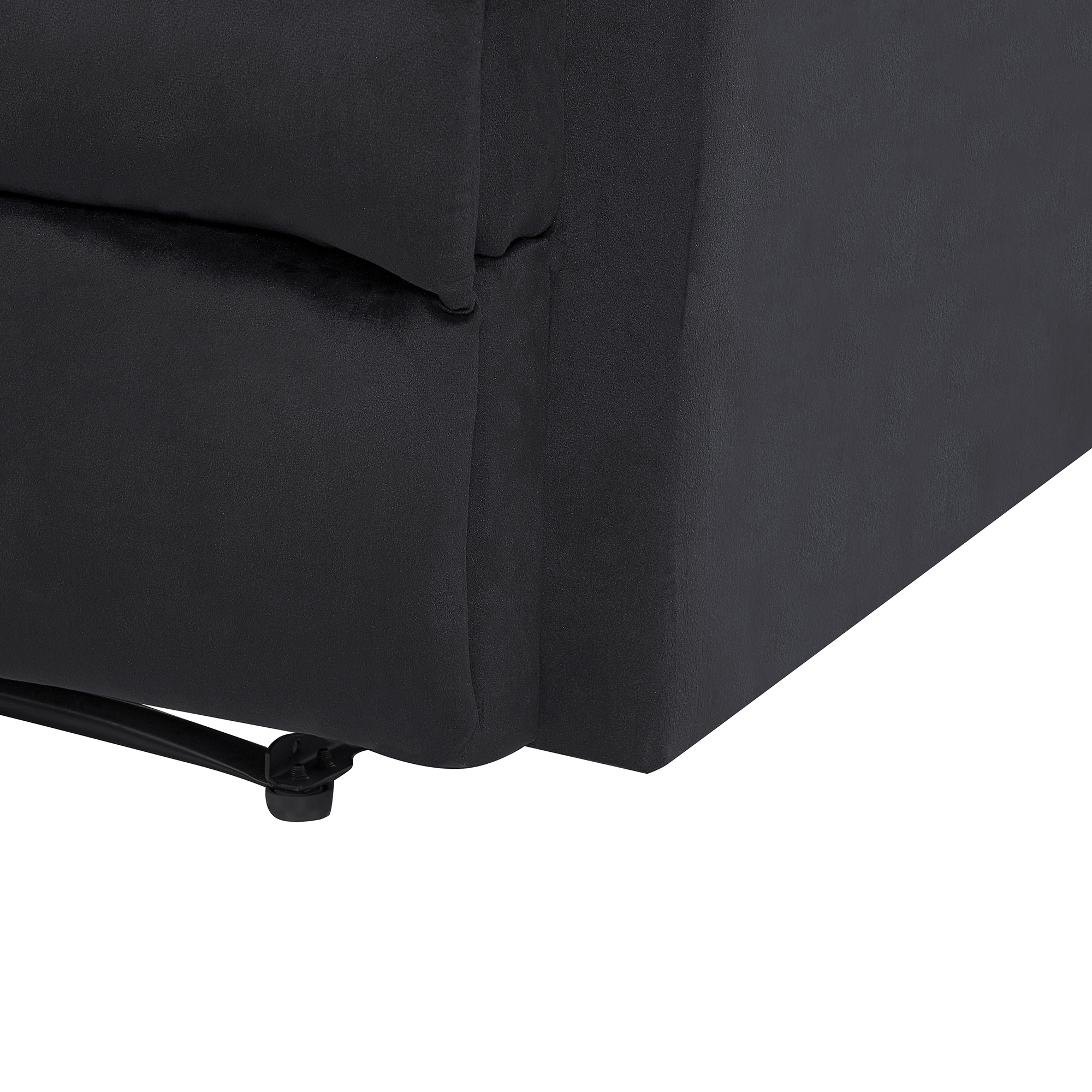 ESLOV reclining armchair Retractable footrest Velvet Black [9]