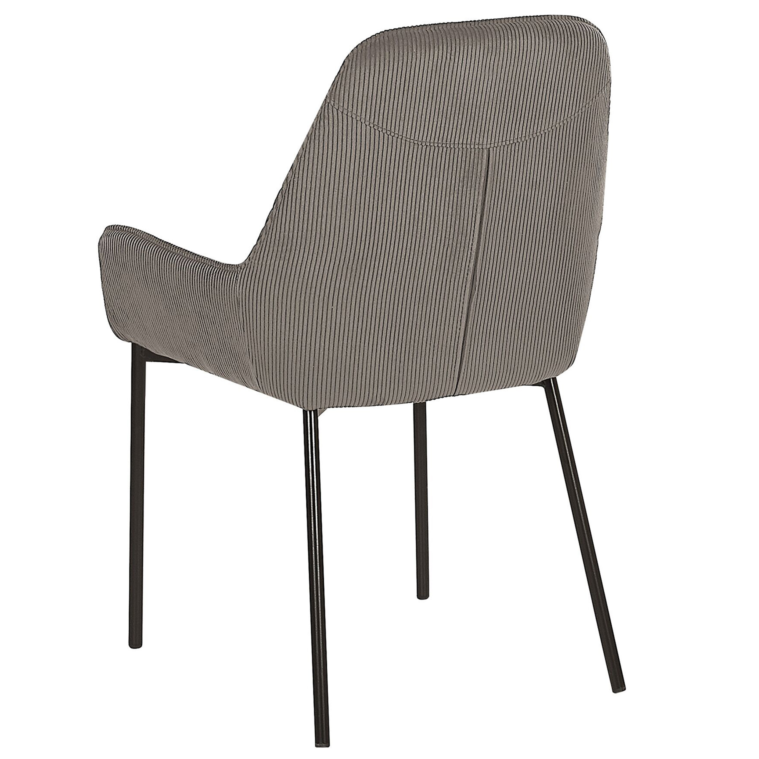 Set de 2 scaune dining LOVERNA Velur Gri [6]