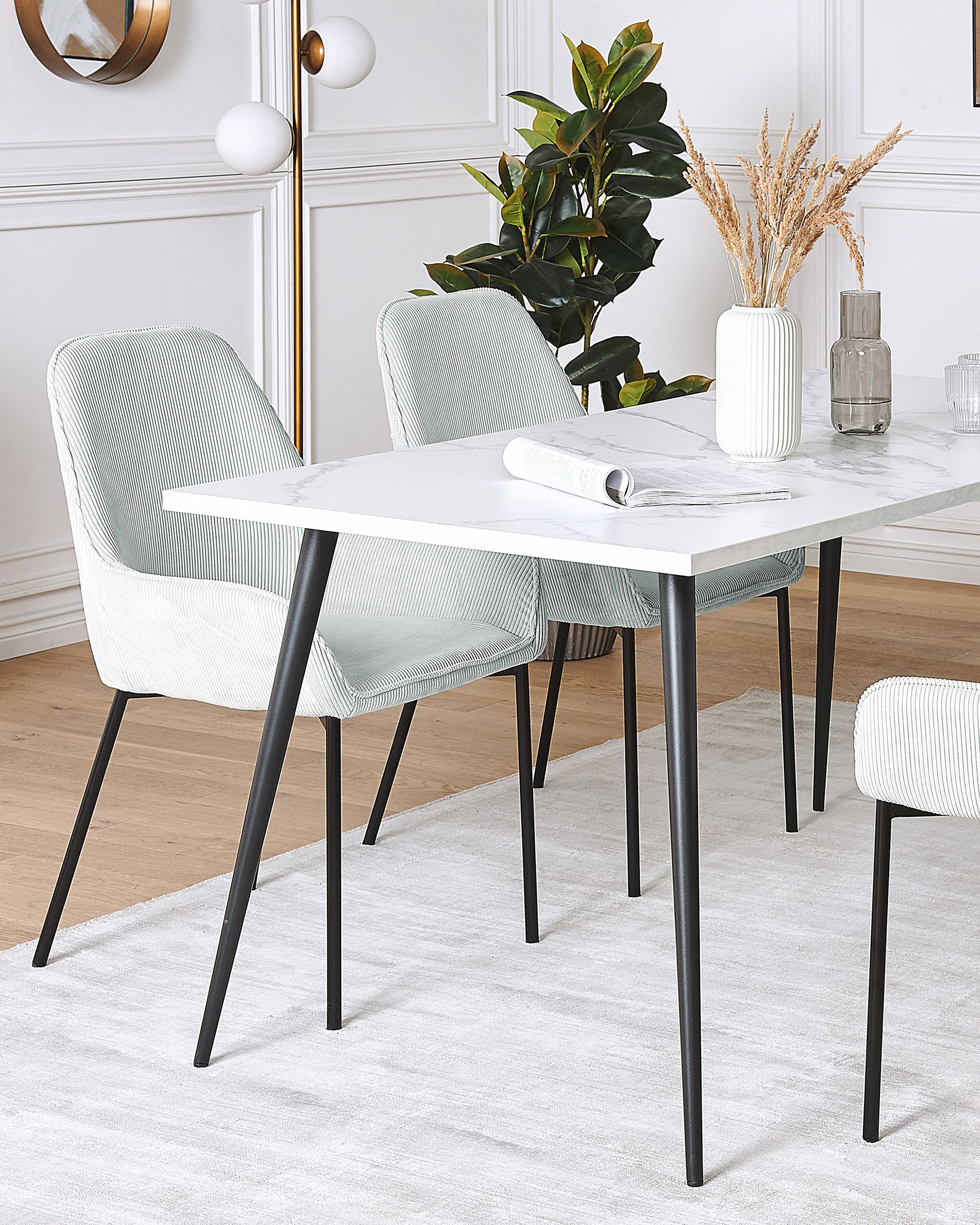 Scaun dining - Set of 2 Dining Chairs LOVERNA Velvet Mint Green