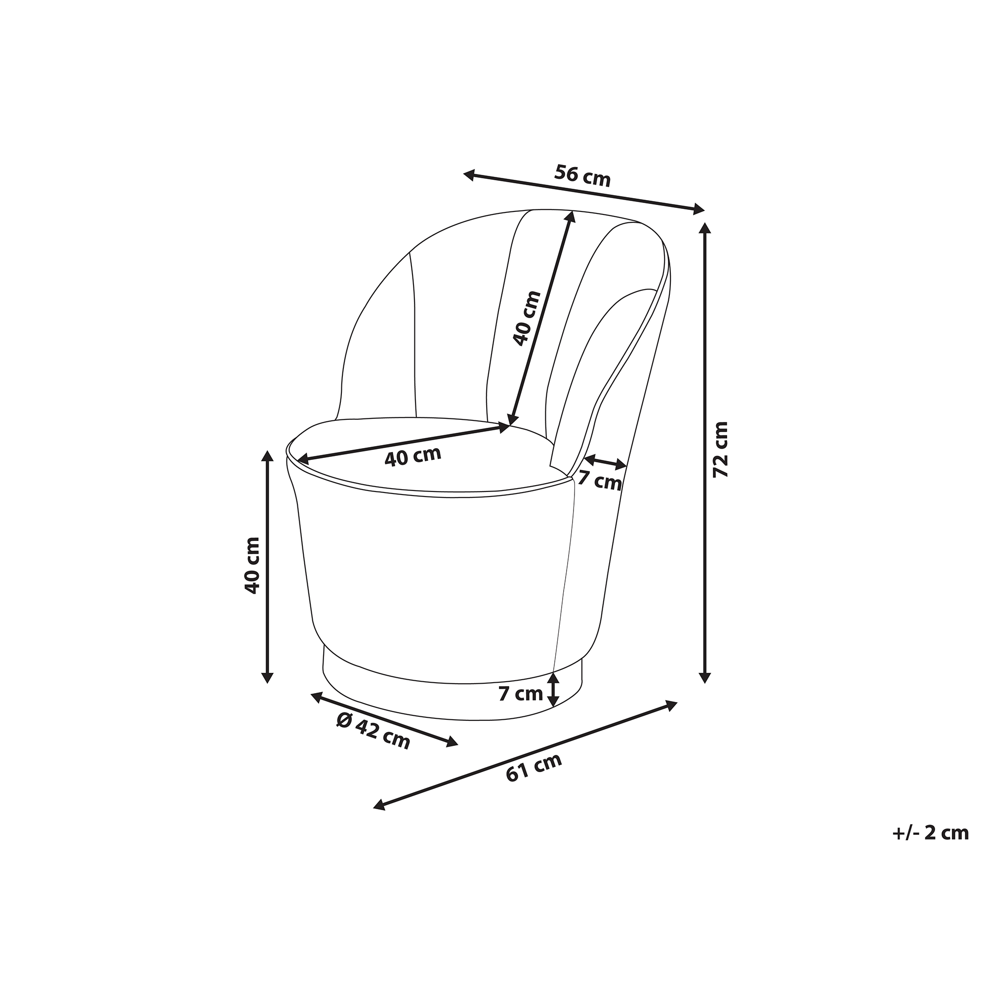 Fotoliu ALBY Catifea Negru [3]