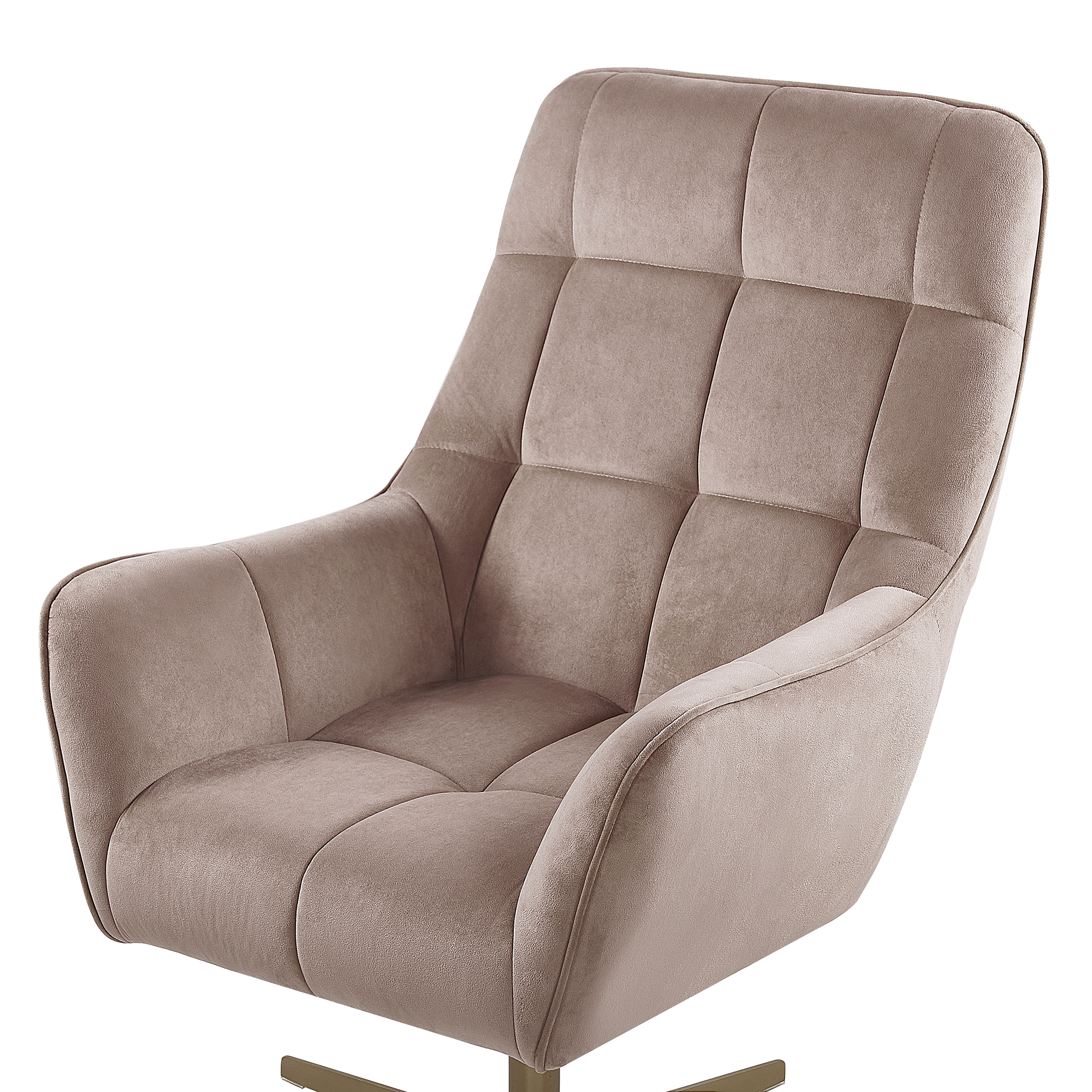 Fotoliu rotativ MOLLE cu taburet Catifea Bej [6]