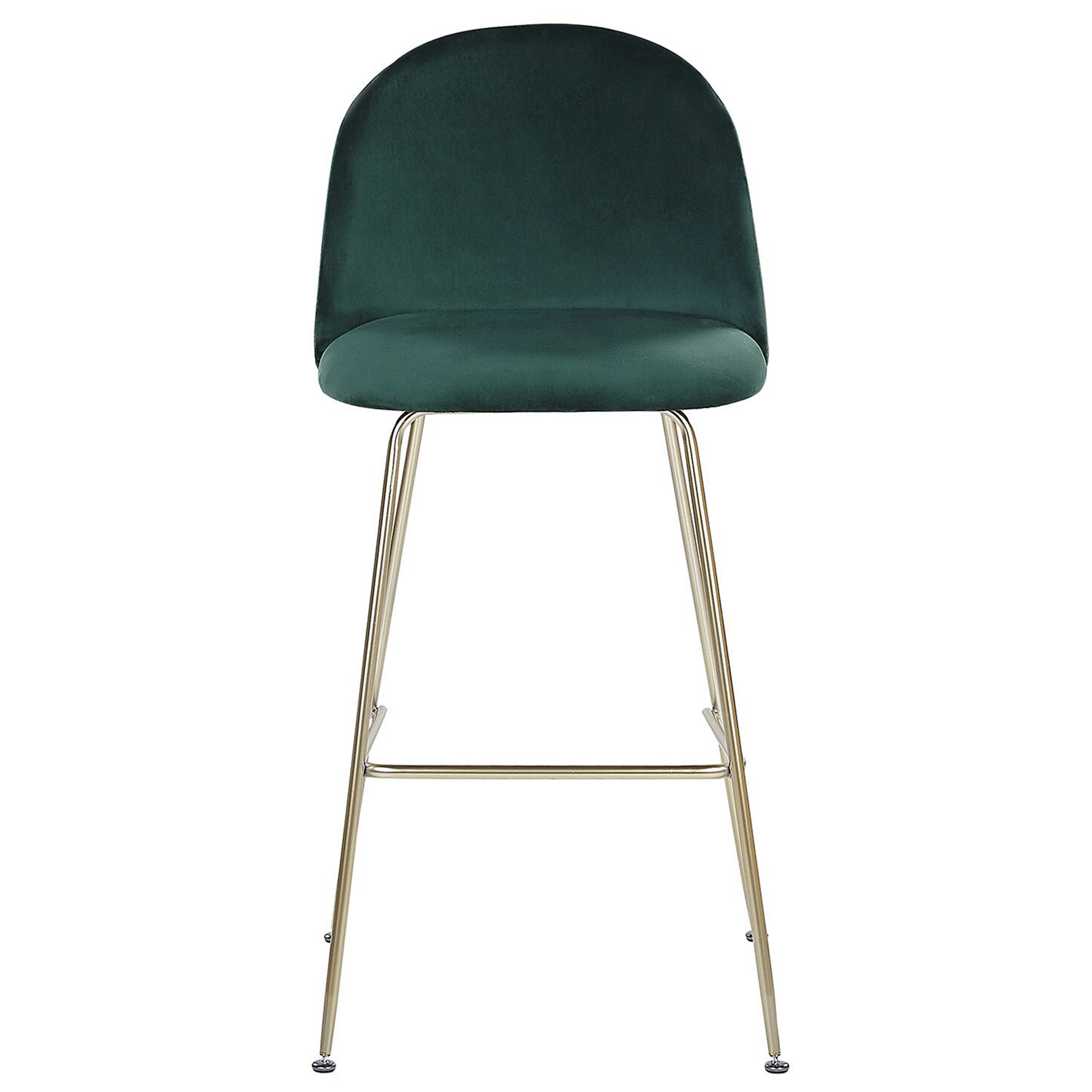 Set of 2 bar chairs ARCOLA Velvet Emerald Green [5]