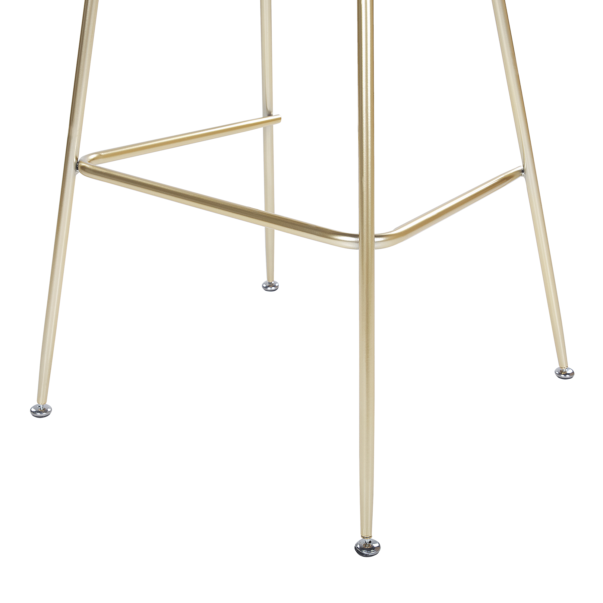 Set of 2 bar chairs ARCOLA Light Grey Velvet [8]