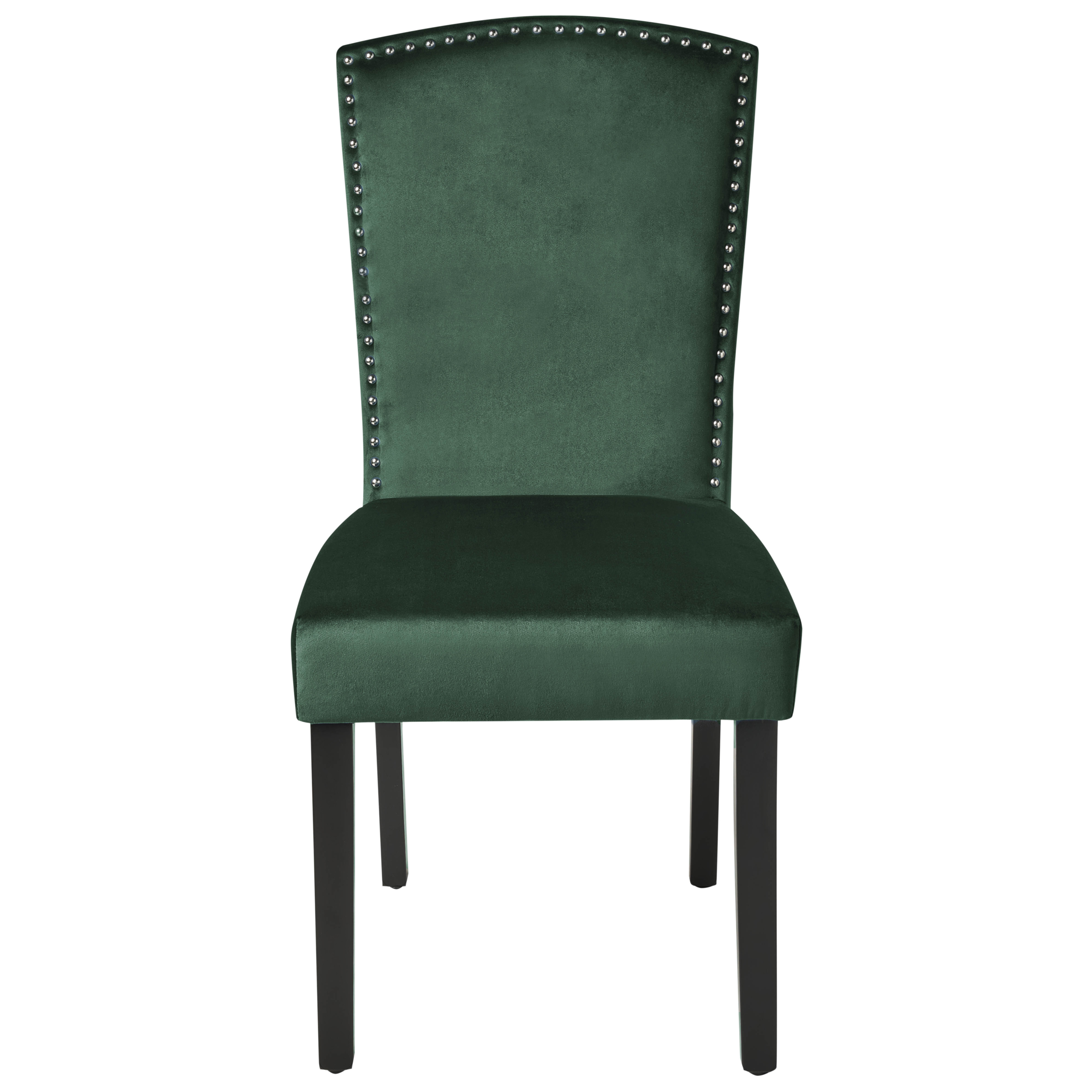 Set de 2 scaune dining PISECO Catifea Verde închis [5]