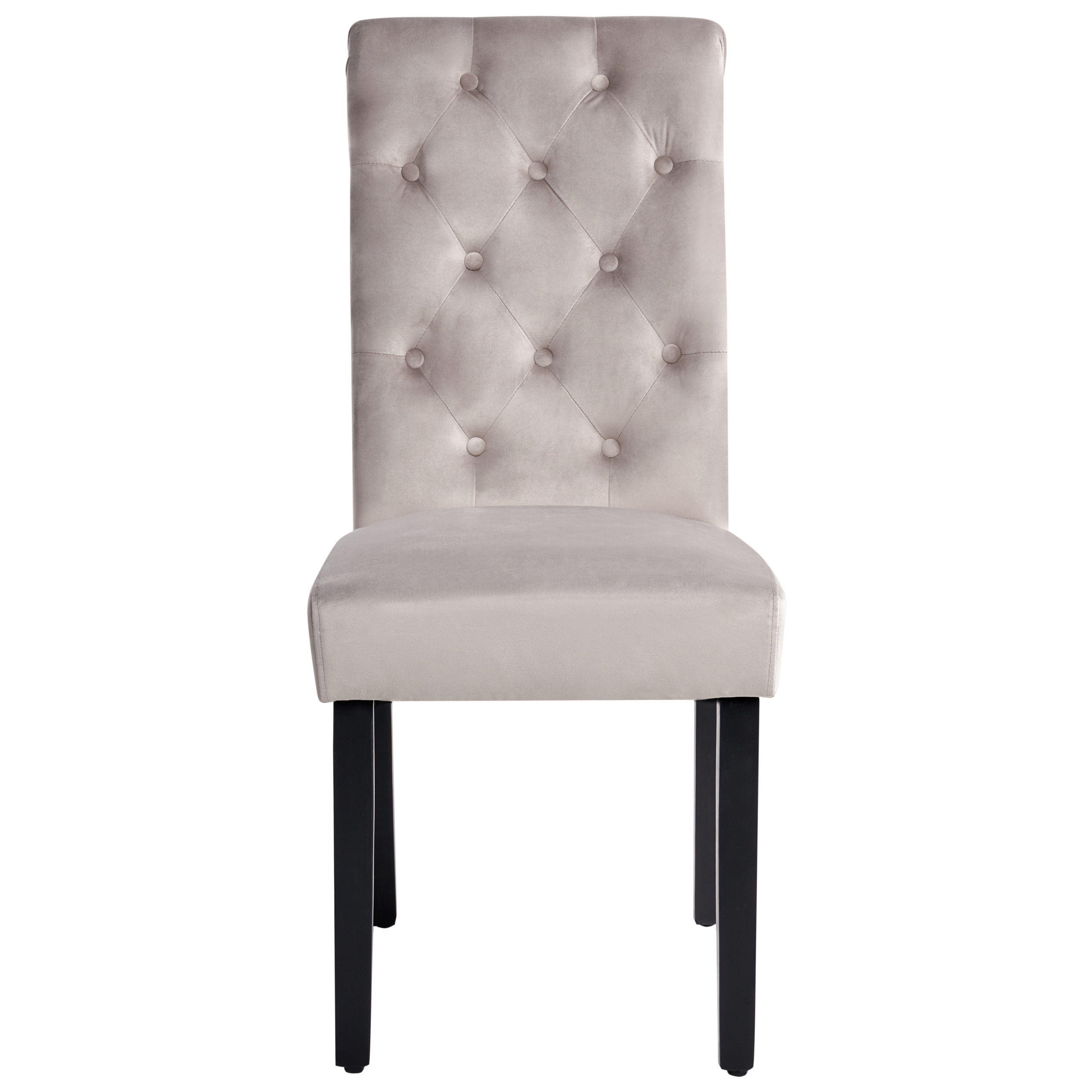 Set of 2 VELVA dining chairs Grey velvet [4]