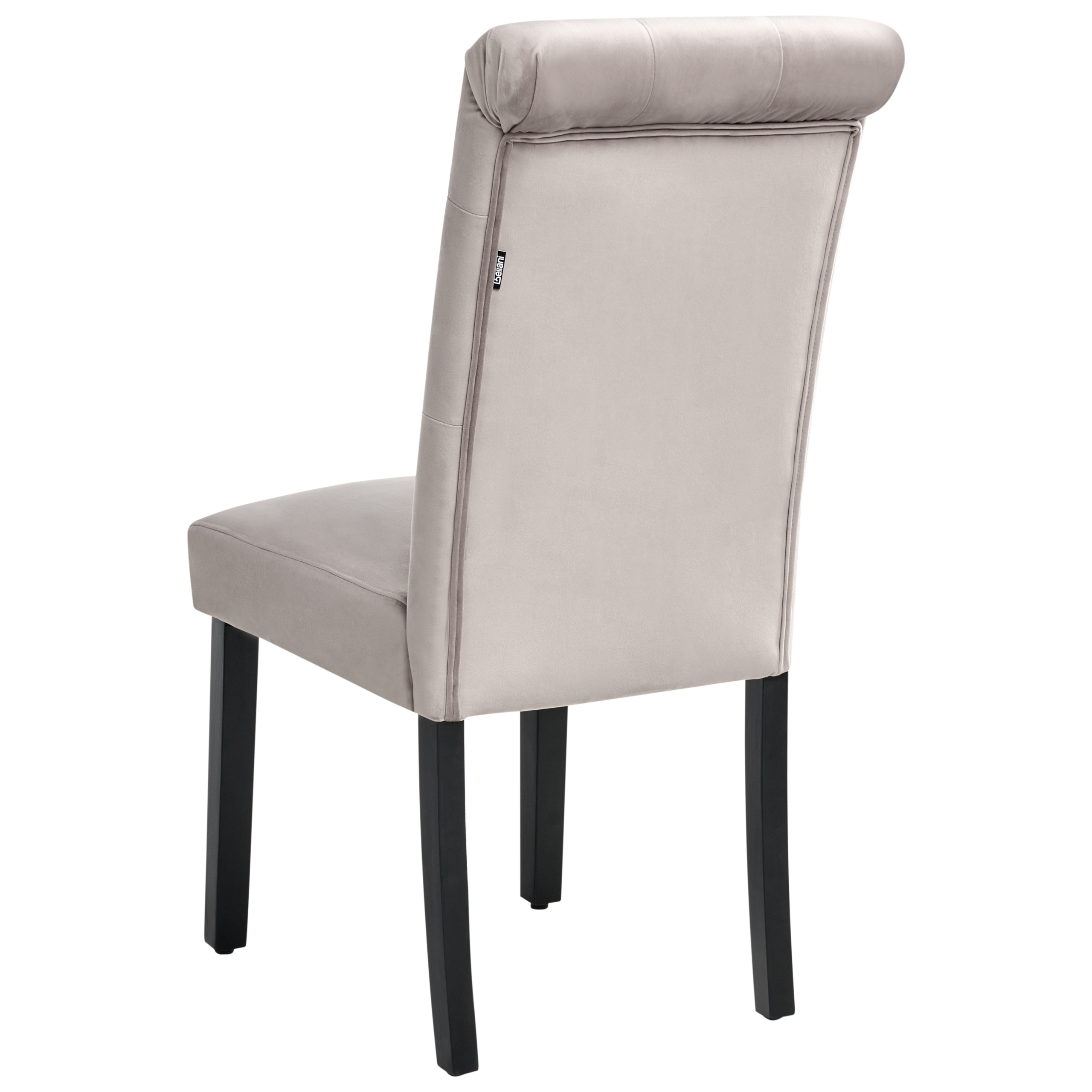 Set of 2 VELVA dining chairs Grey velvet [6]