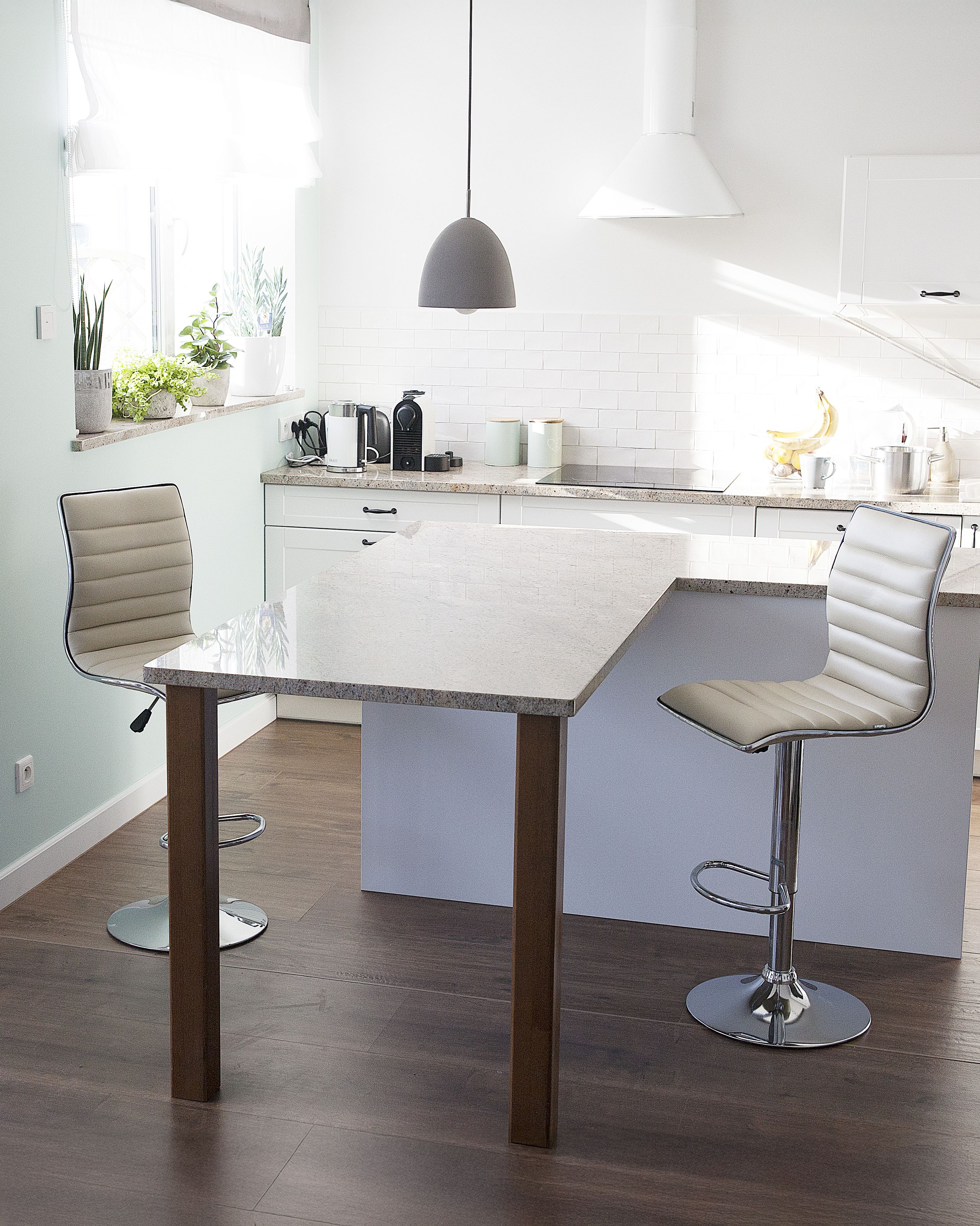 Set de 2 scaune de bar - Set de 2 scaune de bar LUCERNE Piele ecologică Pivotant Bej deschis