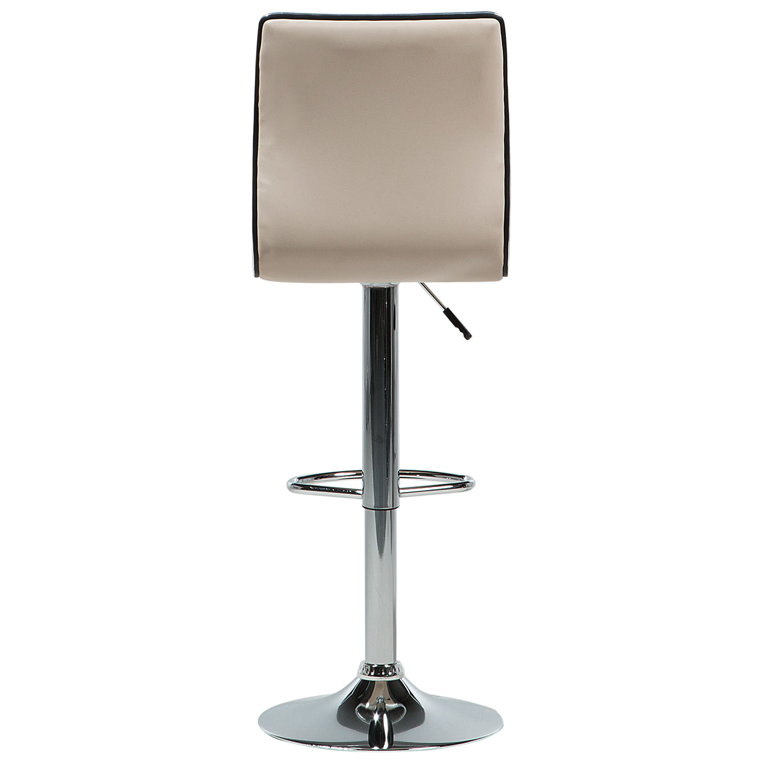 Set de 2 scaune de bar LUCERNE Piele ecologică Pivotant Bej deschis [7]