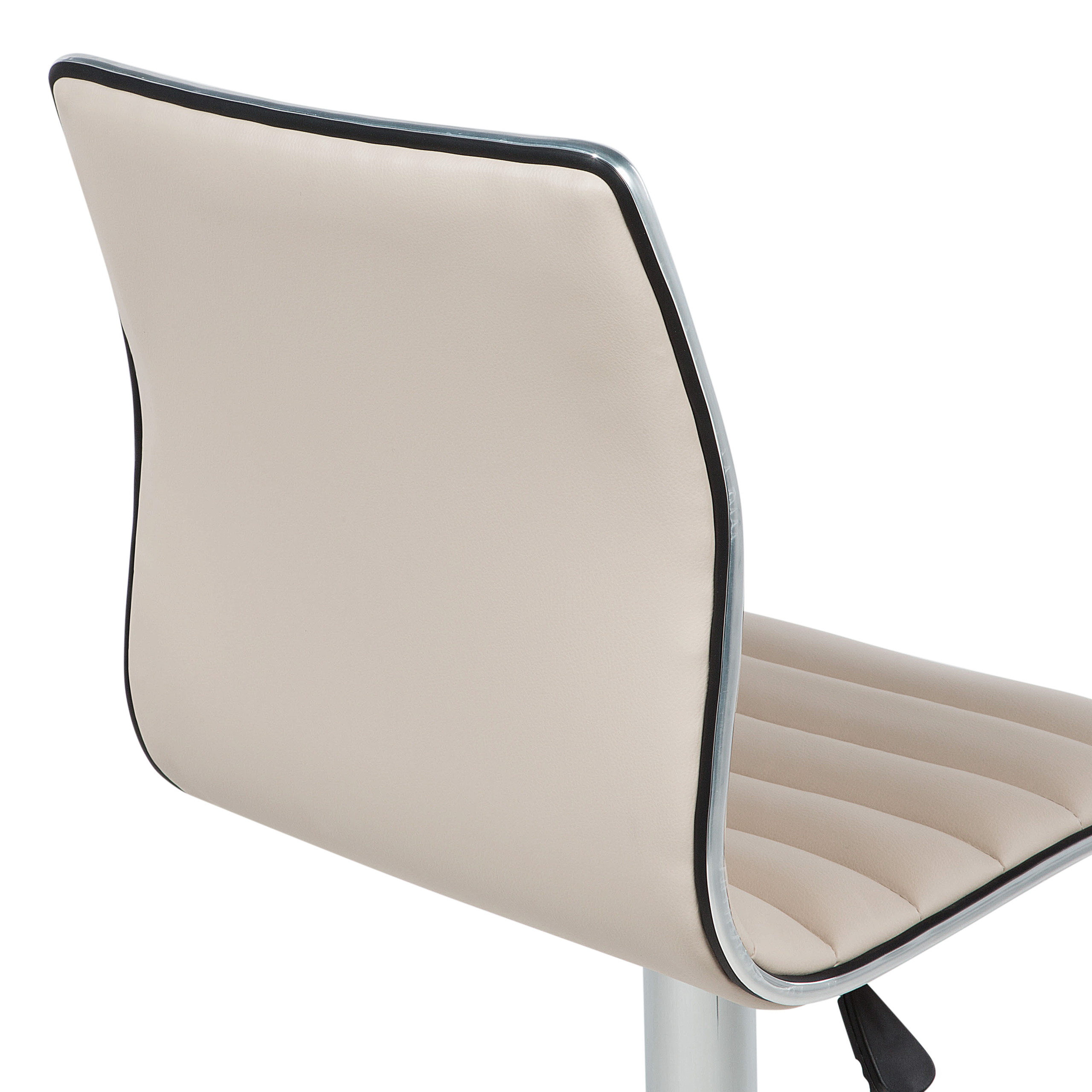 Set of 2 Bar Stools LUCERNE Faux Leather Swivel Light Beige [11]