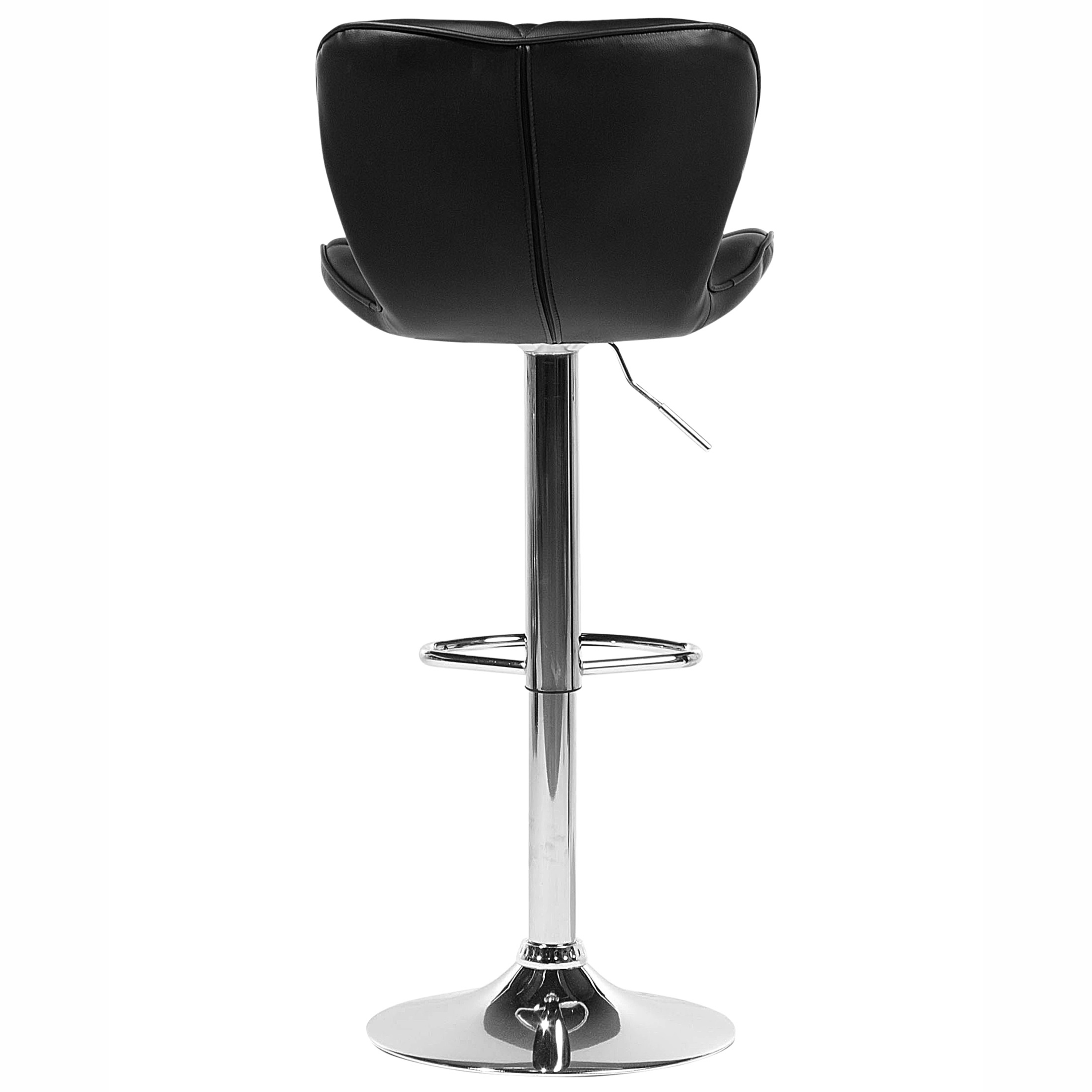 Set of 2 VALETTA Bar Stools Eco-Leather Swivel Black [7]
