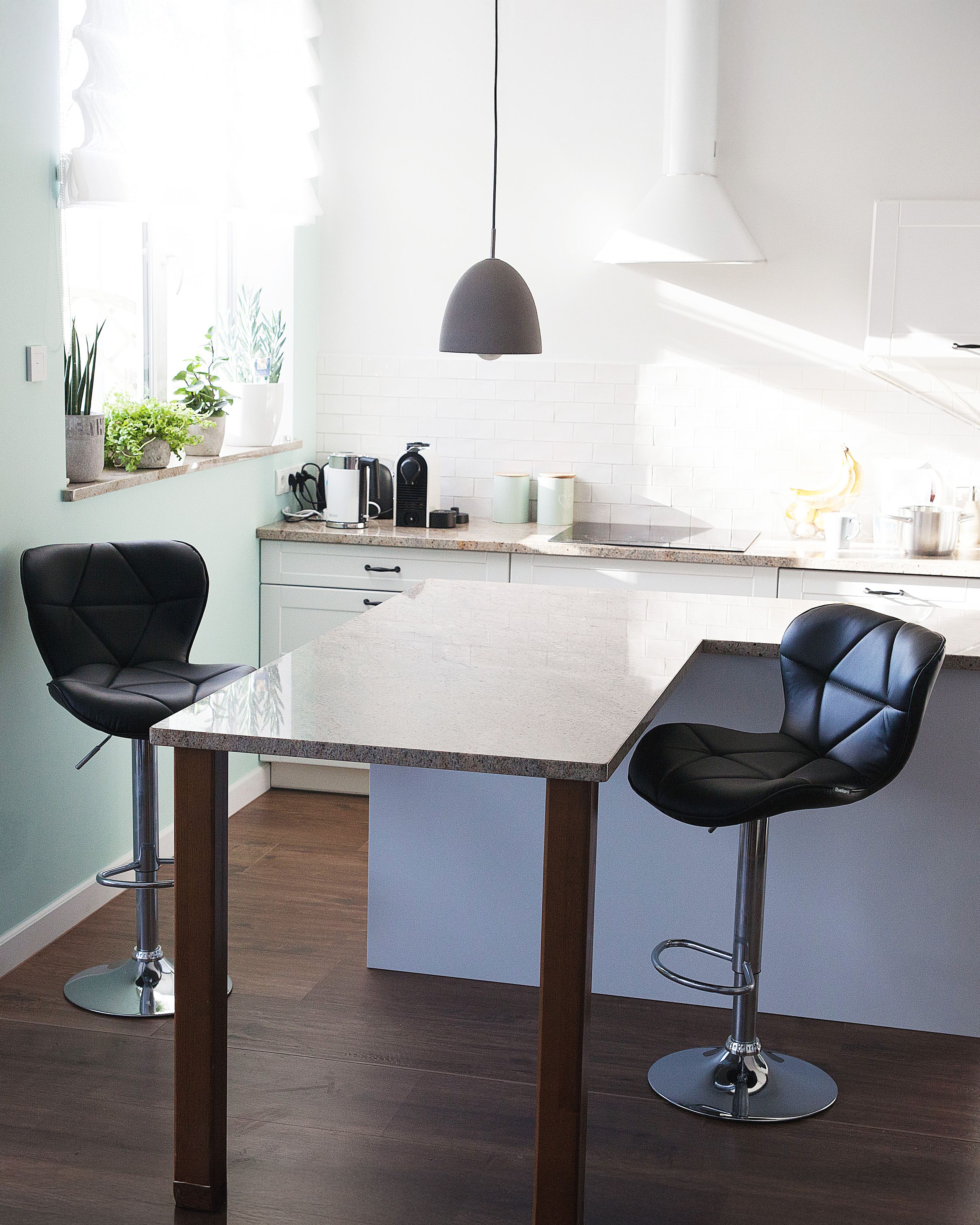 Armchairs - Set of 2 VALETTA Bar Stools Eco-Leather Swivel Black