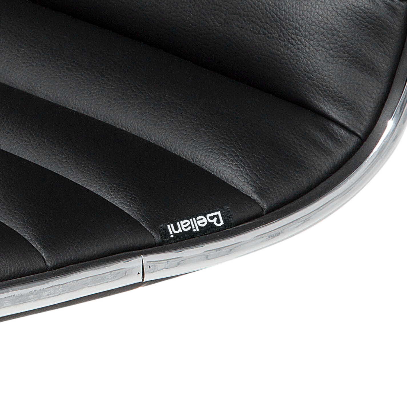 Set de 2 scaune de bar LUCERNE Piele ecologică Pivotant Negru [11]