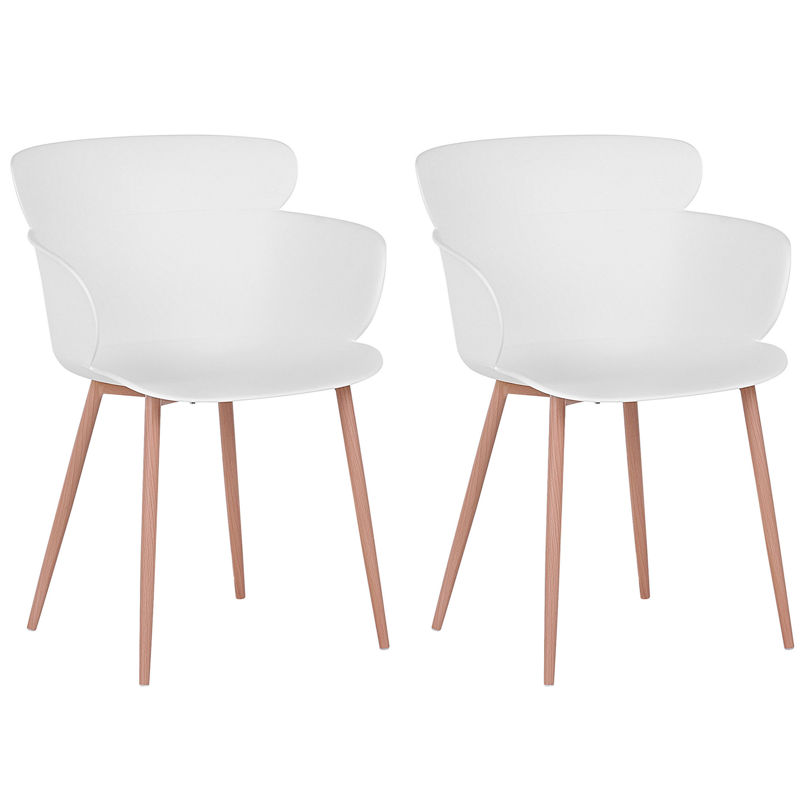 Set of 2 Dining Chairs SUMKLEY White [2]