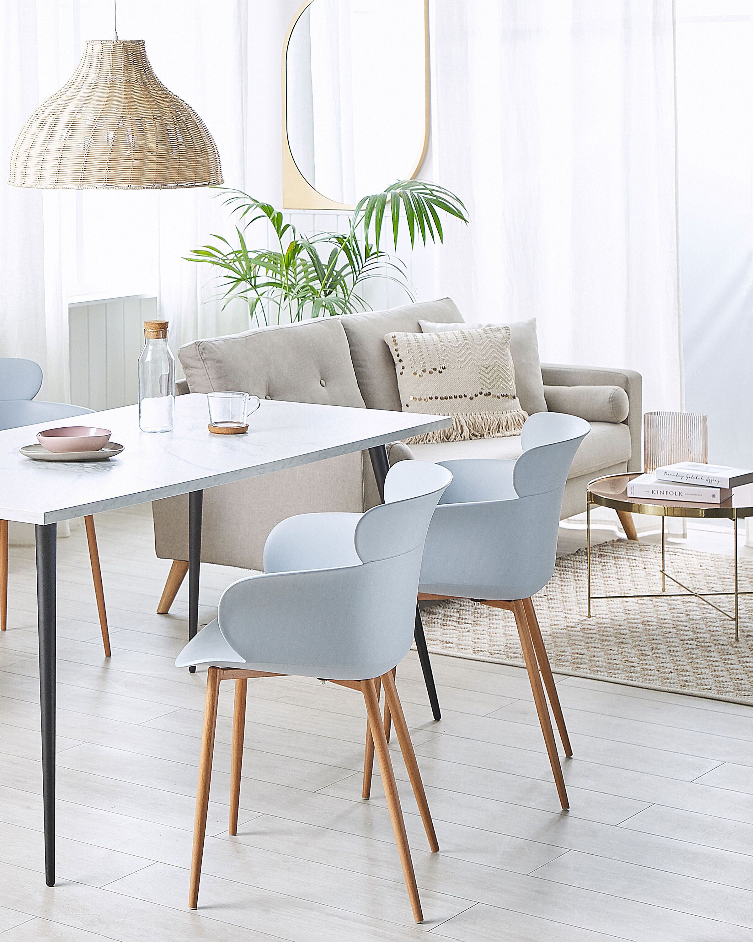 Scaun dining - Set of 2 dining chairs SUMKLEY Light Grey