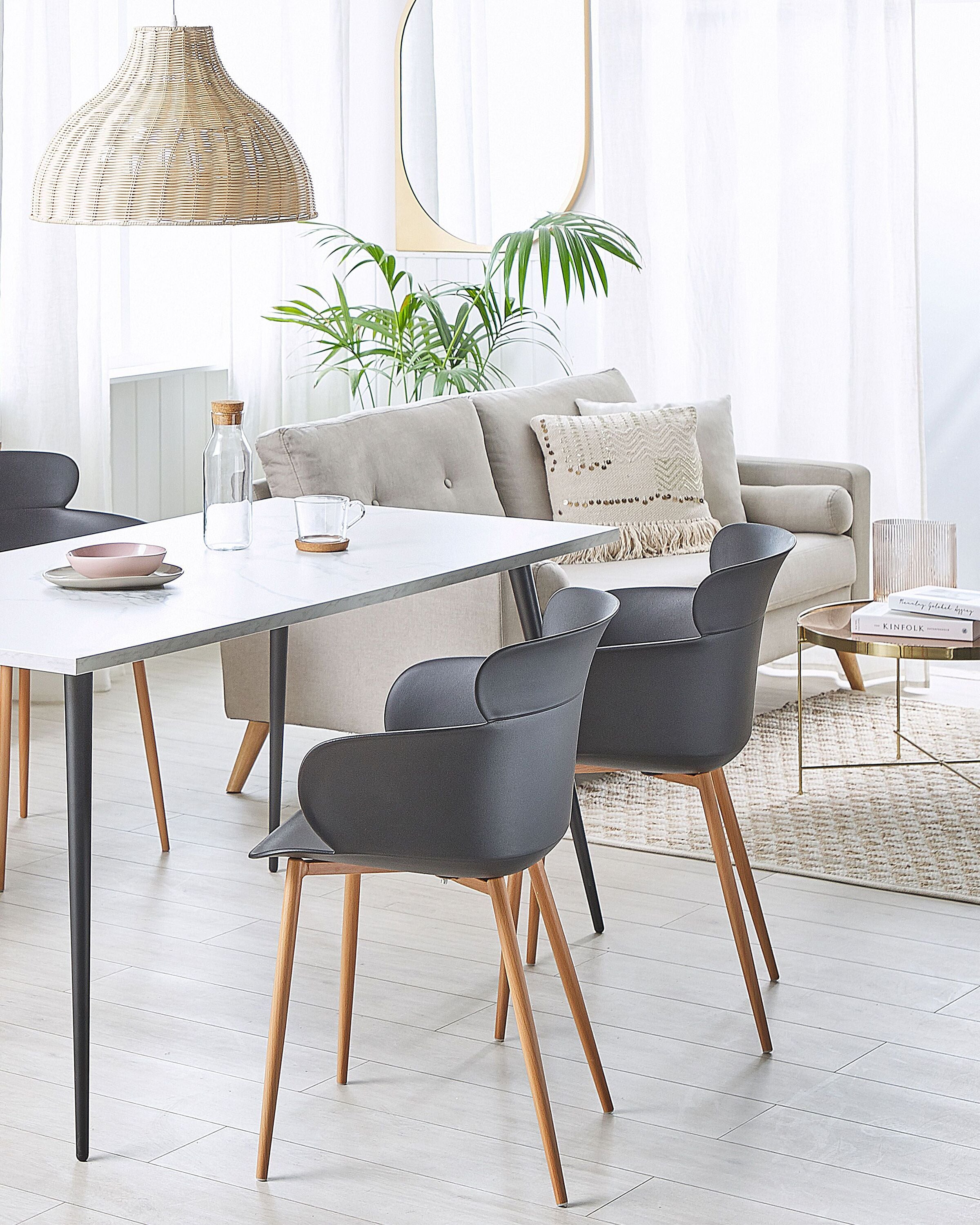 Scaun dining - Set of 2 dining chairs SUMKLEY Black