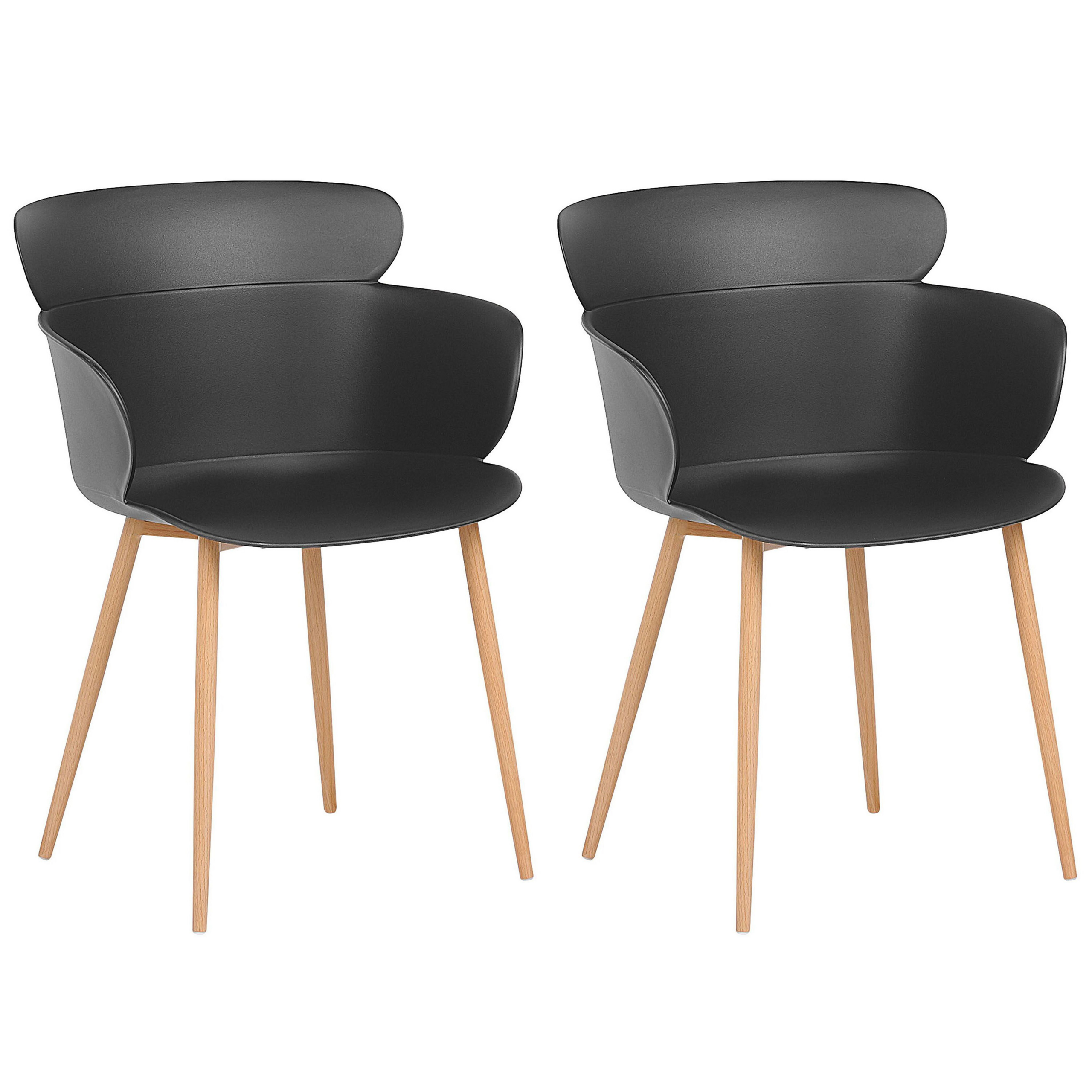 Set de 2 scaune dining SUMKLEY Negru [2]