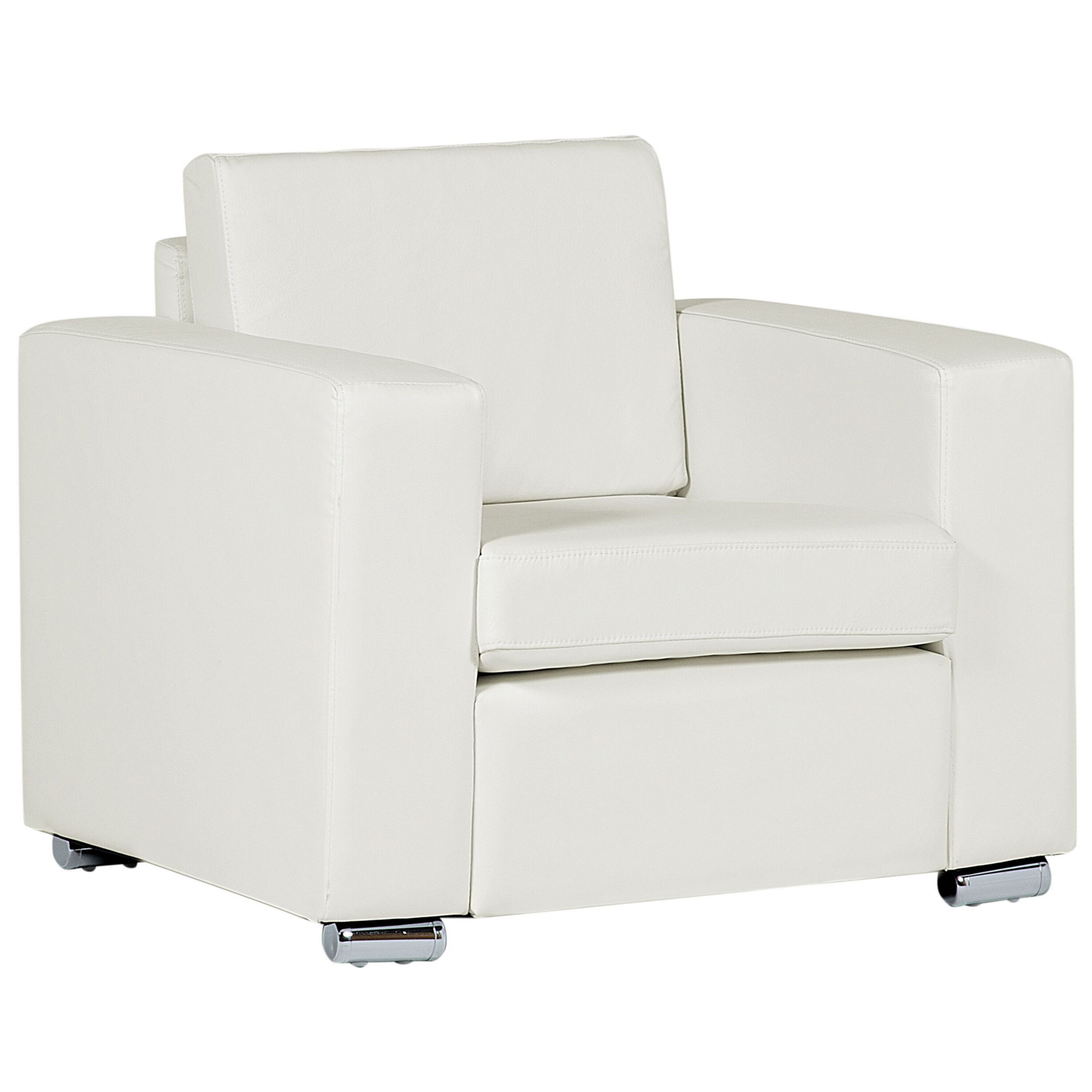 HELSINKI Armchair Genuine Leather White [1]