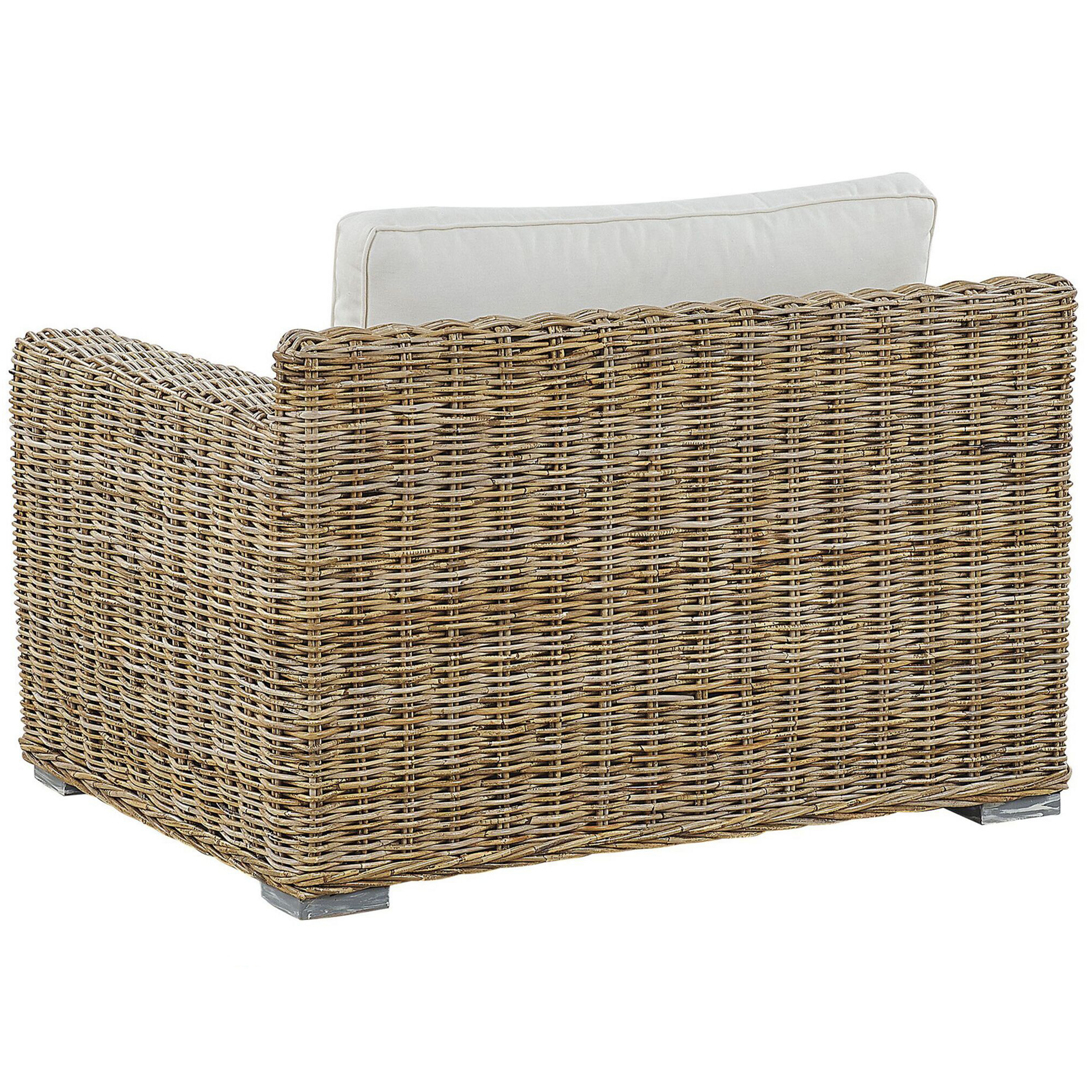 Set de 2 fotolii de grădină ARDEA Ratan Maro deschis [6]