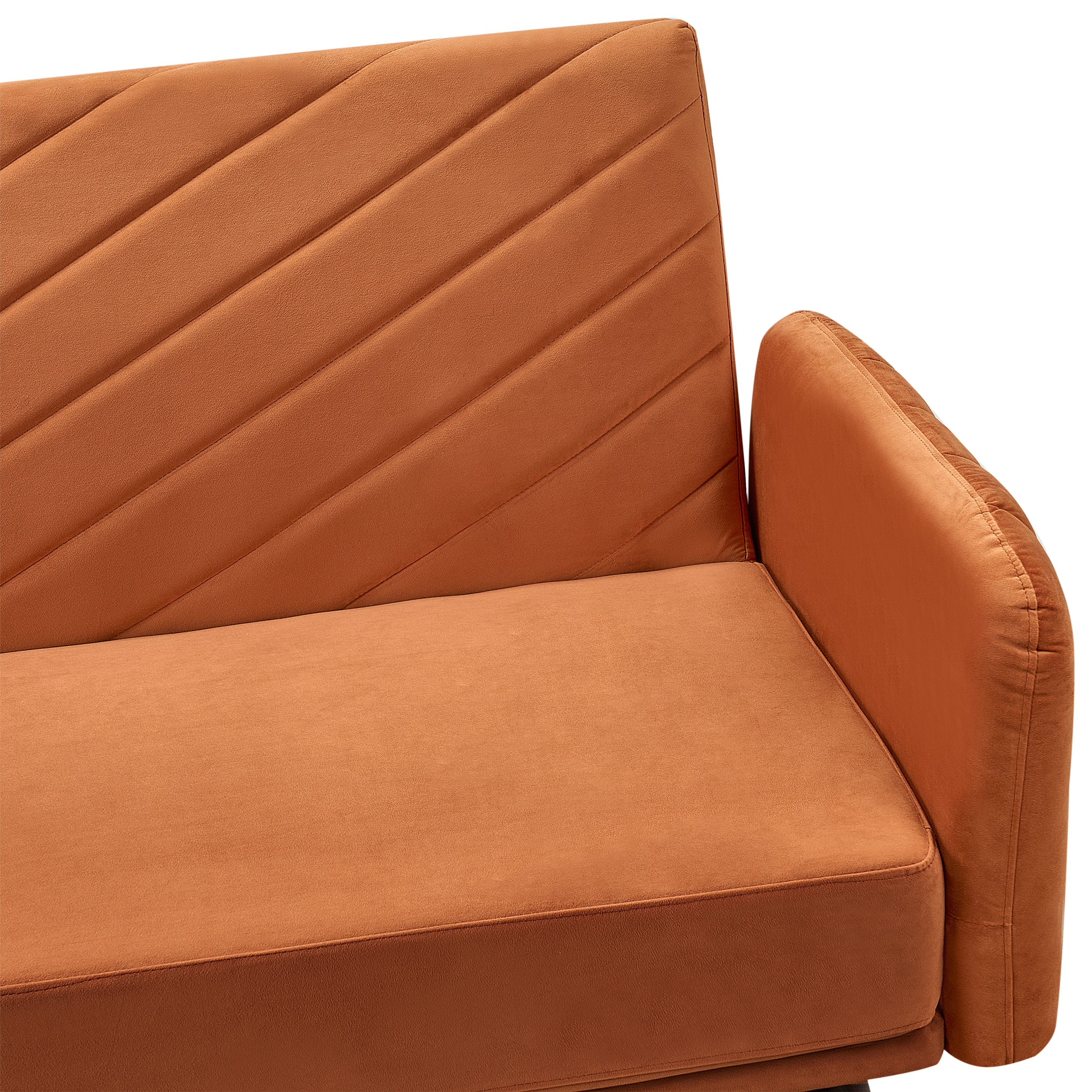 3-seater sofa bed SENJA Orange velvet [8]