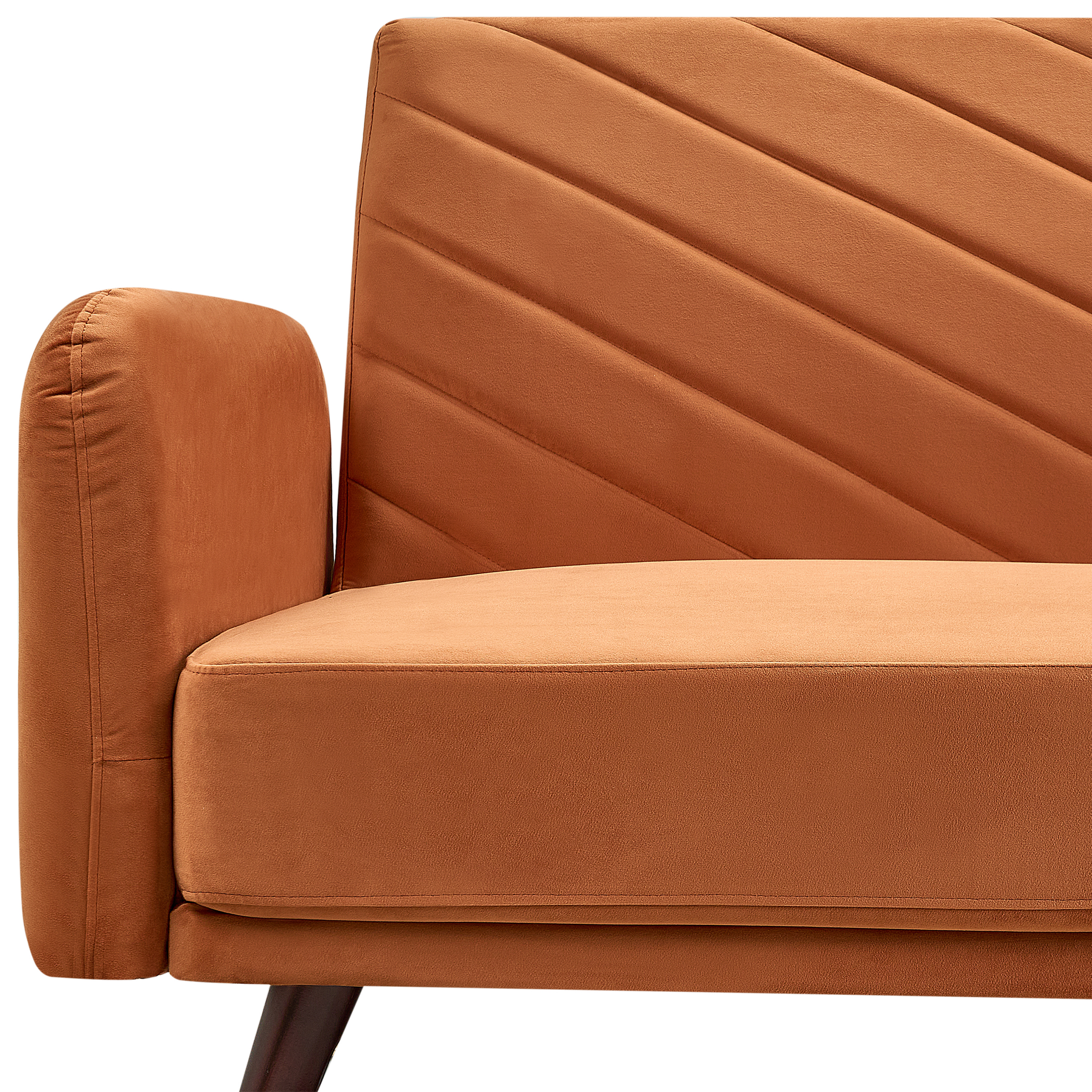 3-seater sofa bed SENJA Orange velvet [9]