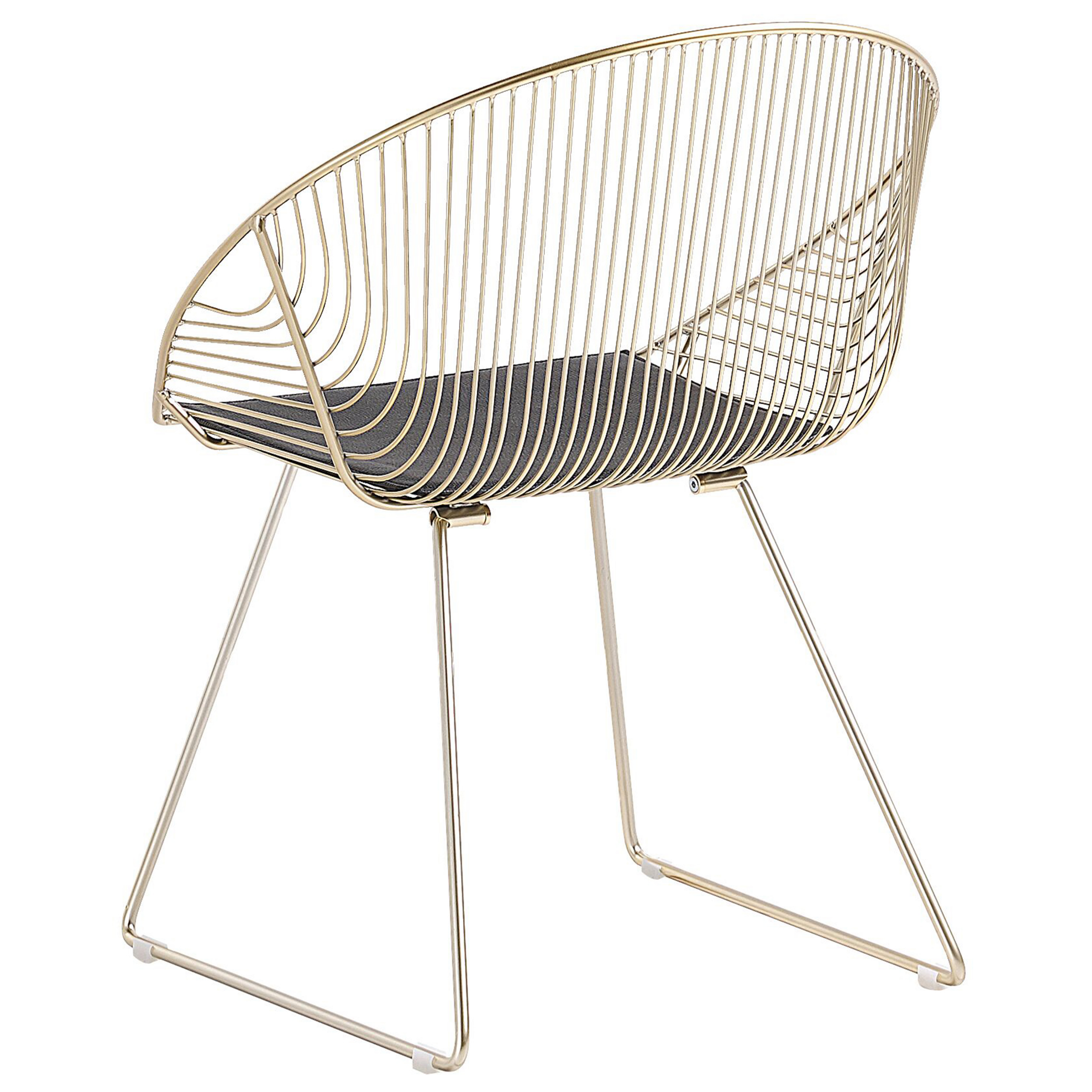 Set of 2 dining chairs AURORA Metal Gold [6]