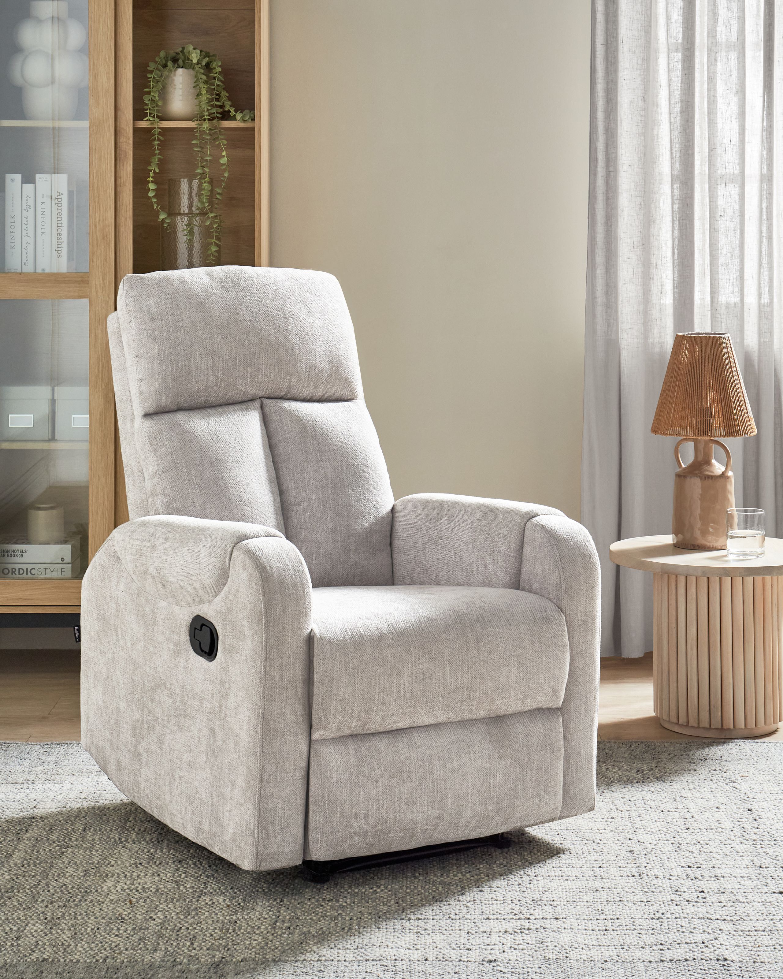 Fotoliu cu recliner SOMERO Suport pentru picioare retractabil  Gri [1]